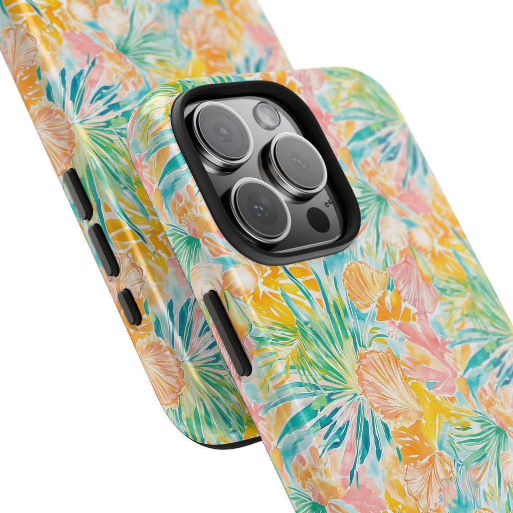 Neon Tropics- Tough Phone Cases, Floral Phone Covers, Summer Accessories, Stylish Phone Protection, Gifts for Her