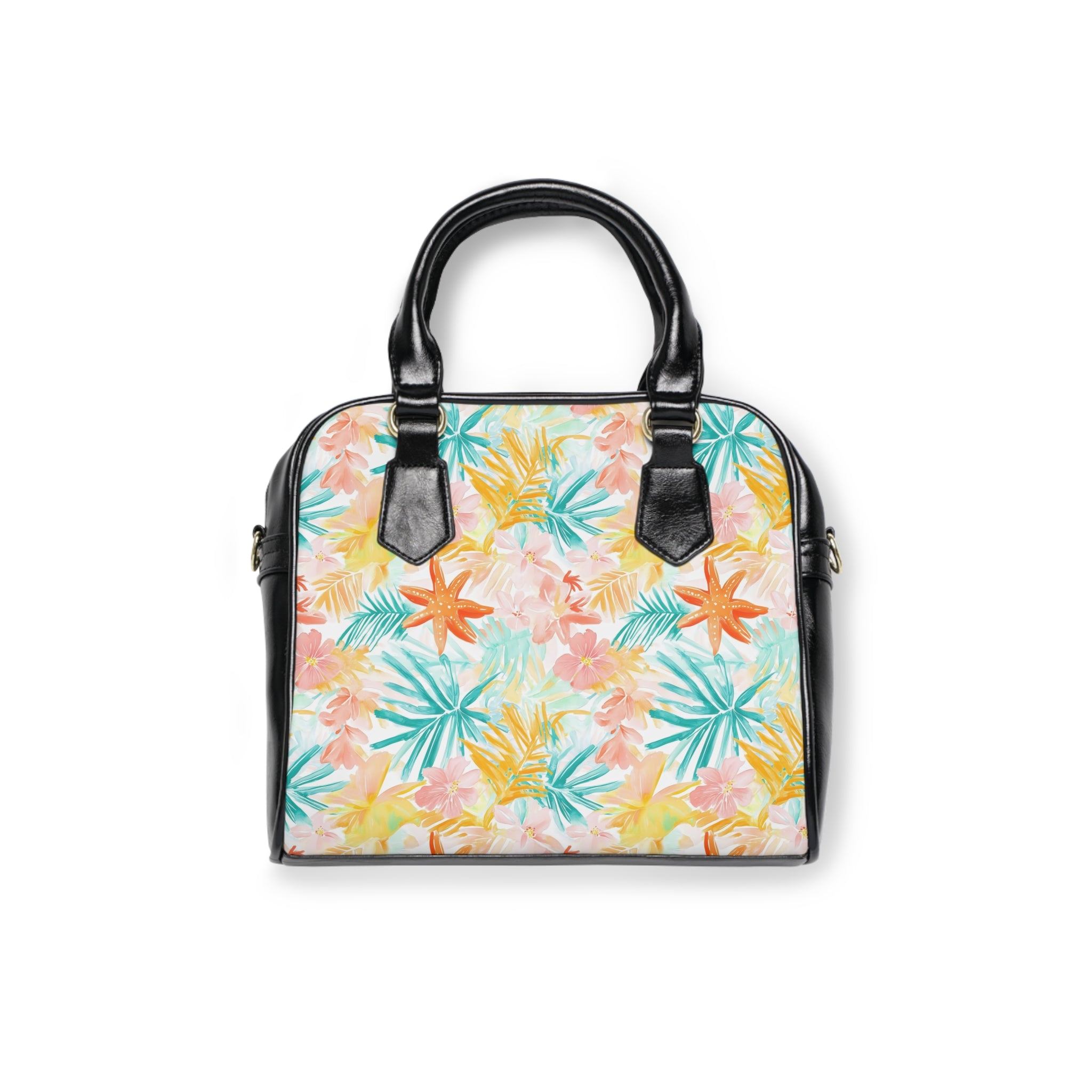 Tropical Starfish- Floral Shoulder Handbag - Summer Vibes, Beach Bag, Everyday Use, Vacation Tote, Gift for Her