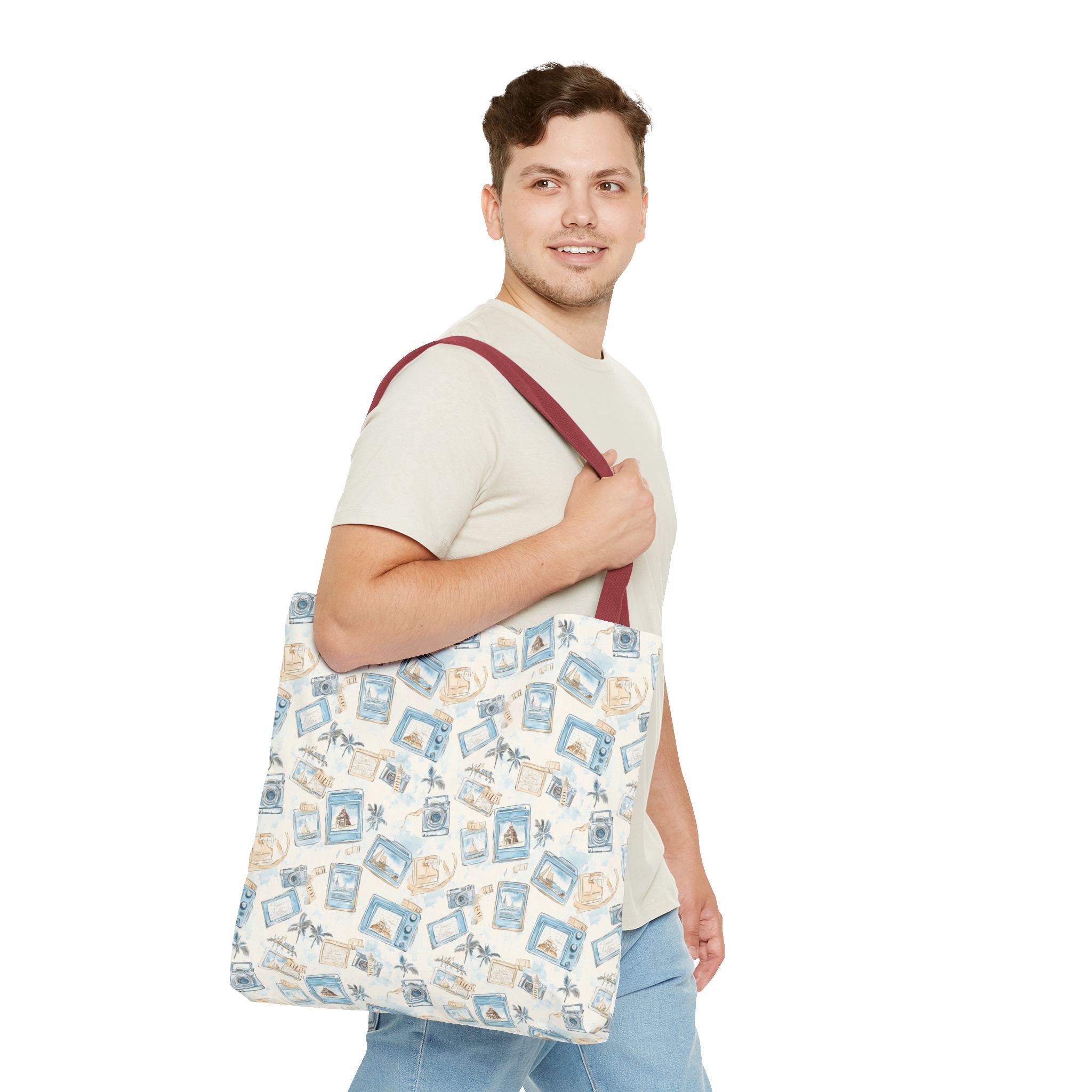 Vintage Vacay- Beach Vibes Tote Bag, Ocean Tote, Summer Accessories, Vacation Ready Bag, Coastal Shopping Bag, Gift for Travelers