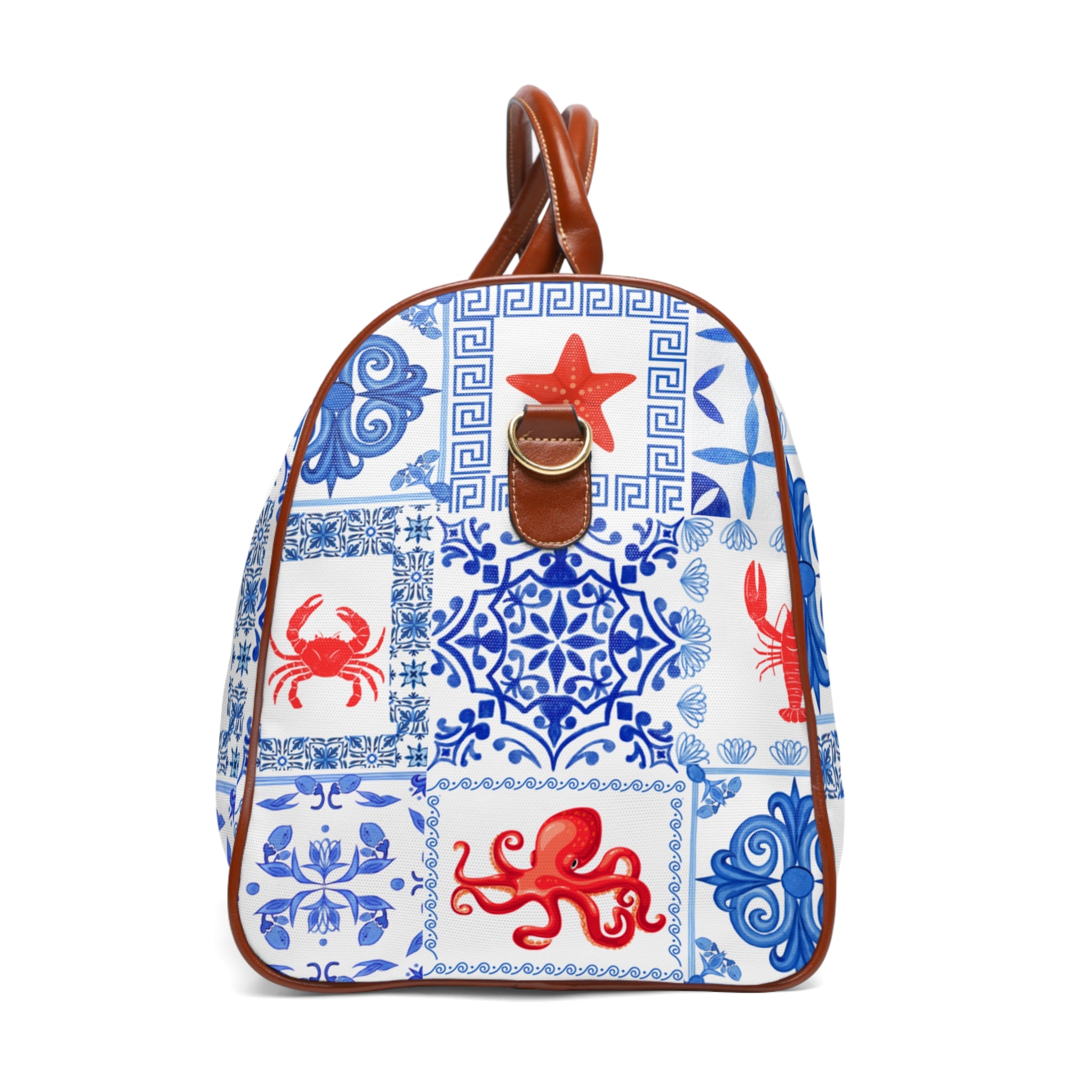 Greek Sea- Waterproof Travel Bag for Adventurous Souls, Weekend Getaways, Beach Trips, Vacation Essentials, Stylish Overnight Bag