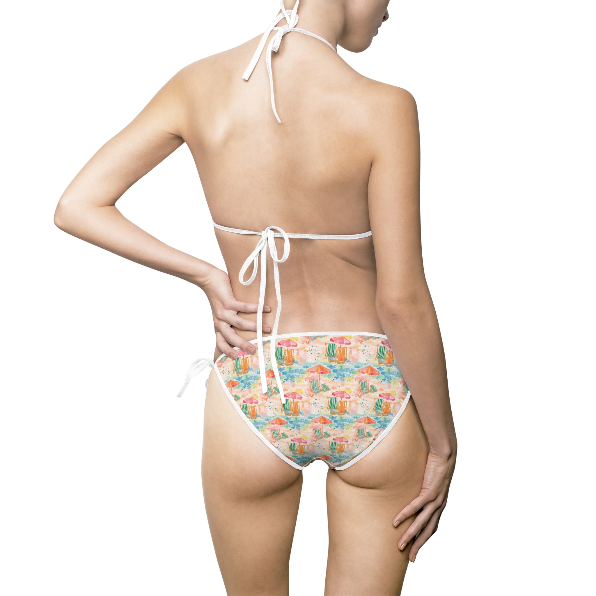 Beach Vibes-Vibrant Floral Women's Bikini Swimsuit, Swimwear Set for Beach Days, Summer Getaway, Pool Party, Vacation Essentials