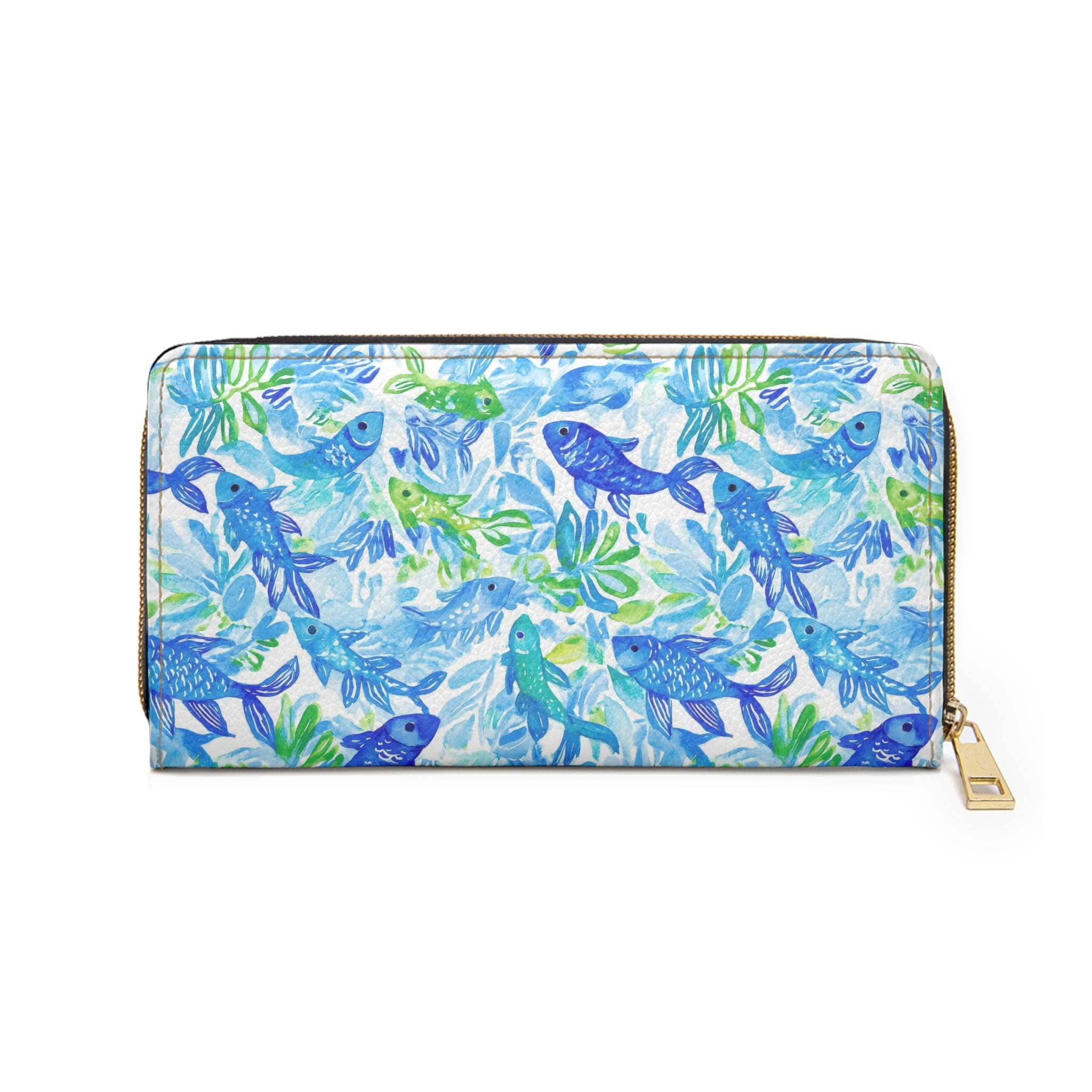 Vibrant Fish Vegan Leather Wallet, Cute Fish Wallet, Ocean Inspired Wallet, Nature Lover Gift, Summer Accessory