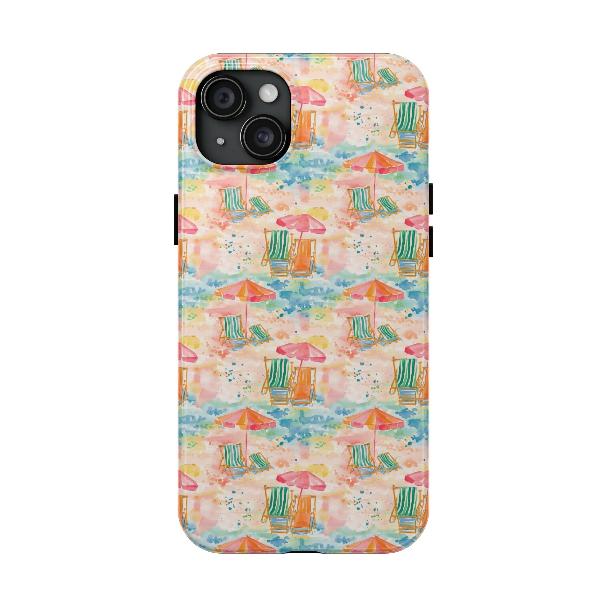 Beach Vibes - Colorful Beach Scene Tough Phone Cases | Summer Vibes, Beach Lover Gift, Durable Case, Phone Accessories, Fun Design