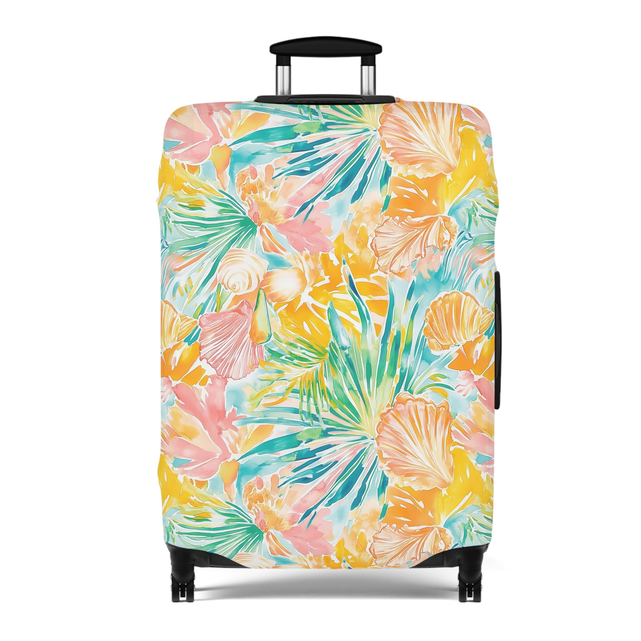 Neon Tropics - Luggage Cover, Vibrant Travel Accessory, Tropical Vacation Essential, Unique Suitcase Protector, Gifts for Travelers