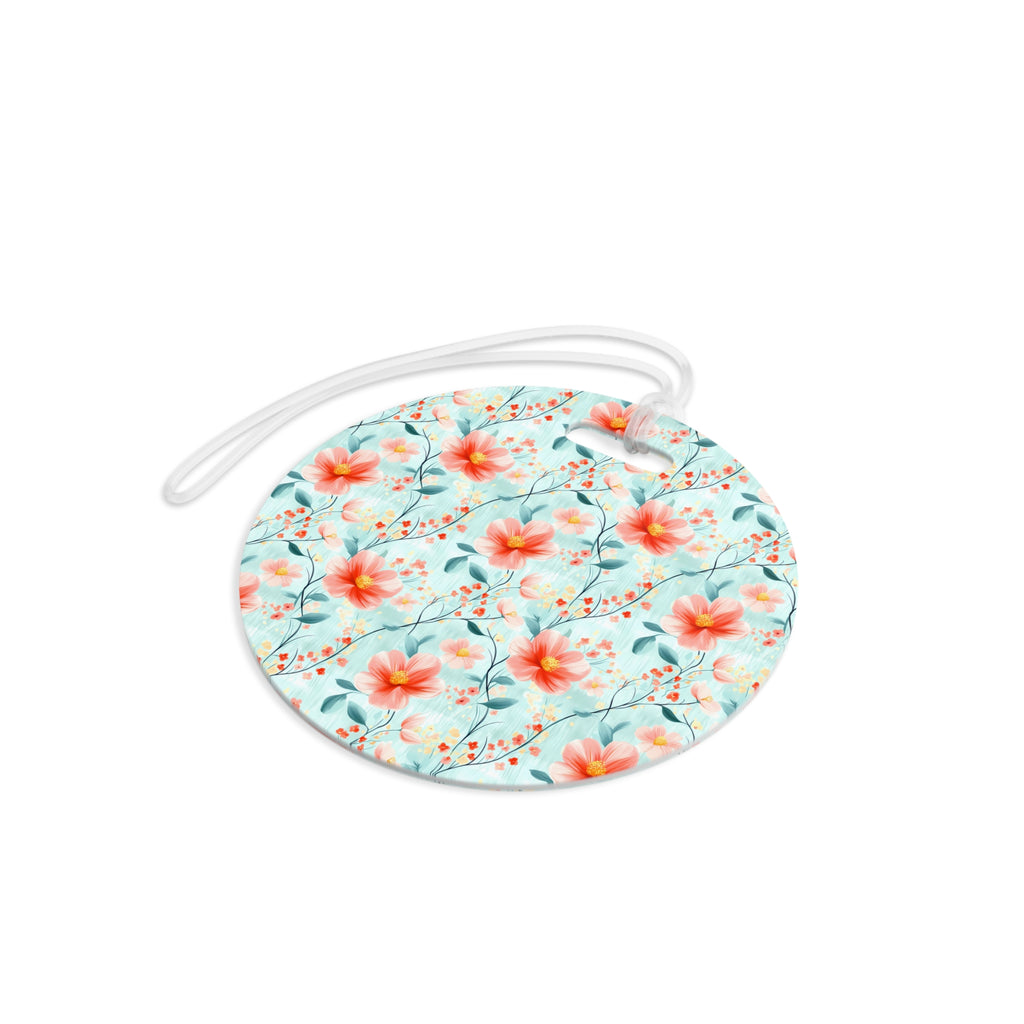 Teal Daisy Luggage Tag, Travel Accessories, Luggage, Vacation must have, Beach Vacation Supplies