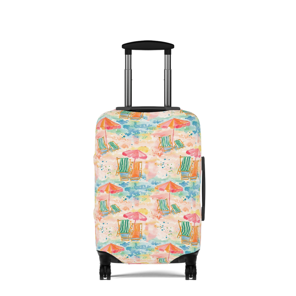 Beach Vibes- Colorful Beach Luggage Cover, Travel Accessory, Stylish Suitcase Protector, Vacation Gear, Summer Travel Essentials, Gift for Travelers