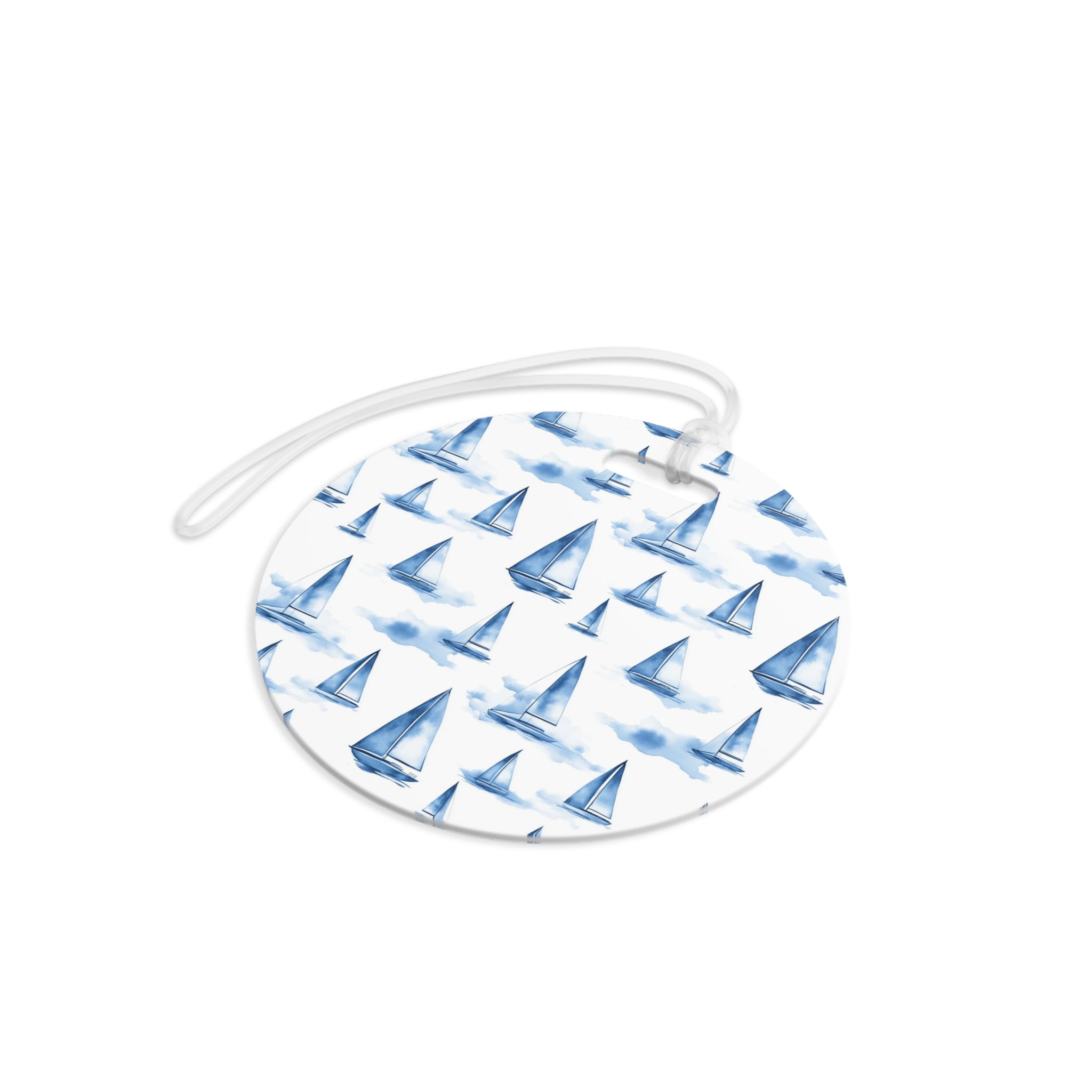 Blue Sailboat Luggage Tag, Travel Accessories, Luggage, Vacation must have, Beach Vacation Supplies