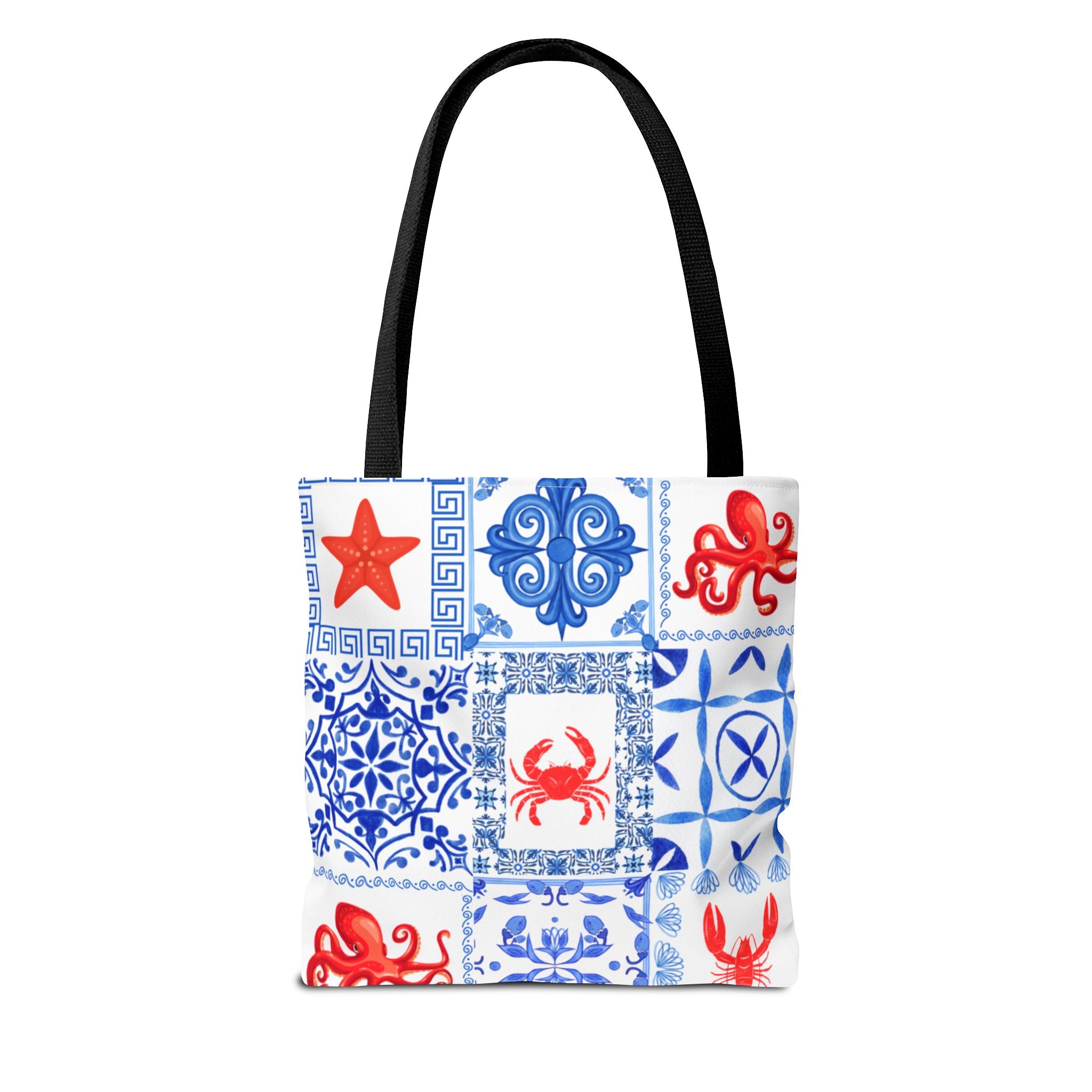 Greek Sea - Ocean-Inspired Tote Bag, Nautical Style, Beach Bags, Gift for Her, Summer Accessory, Trendy Shopping Tote, AOP Design