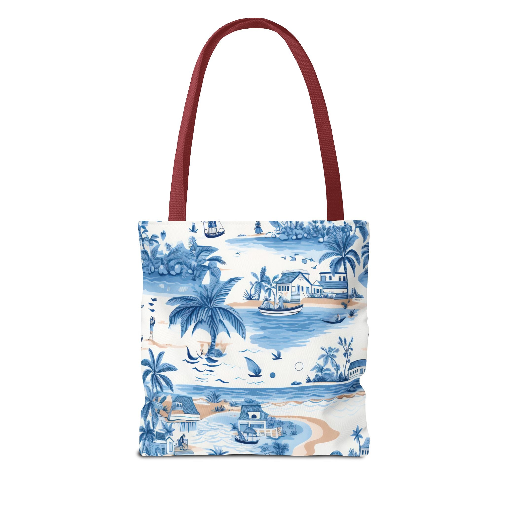 tropical Blue- Coastal Blue Tote Bag - Beach Vibes, Summer Travel, Eco-Friendly Shopping, Vacation Essentials, Gift for Ocean Lovers