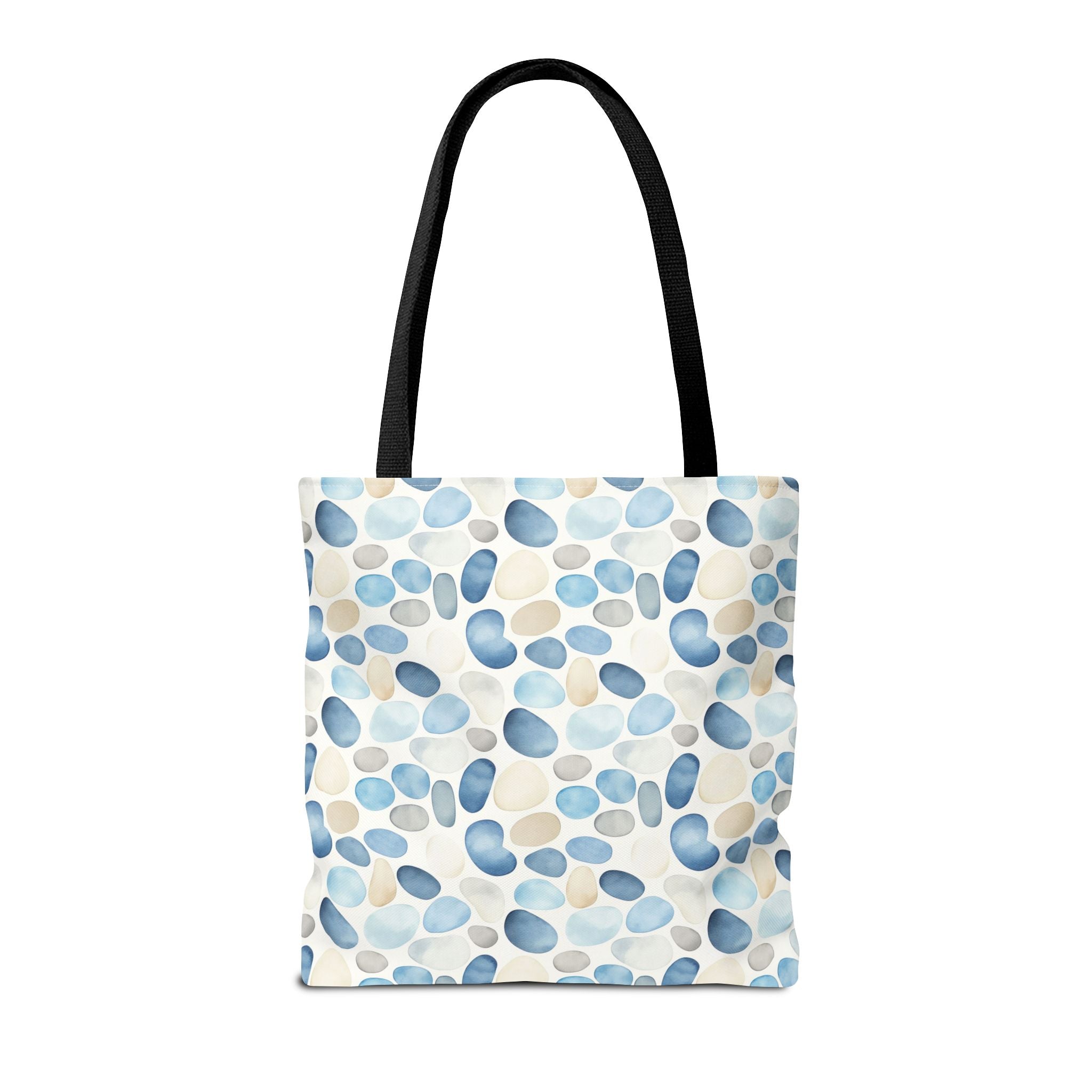 Cobble stone- Tote Bag with Blue Pebble Design | Beach Bag, Grocery Tote, Shopping Bag, Gift Bag, Eco-Friendly Tote