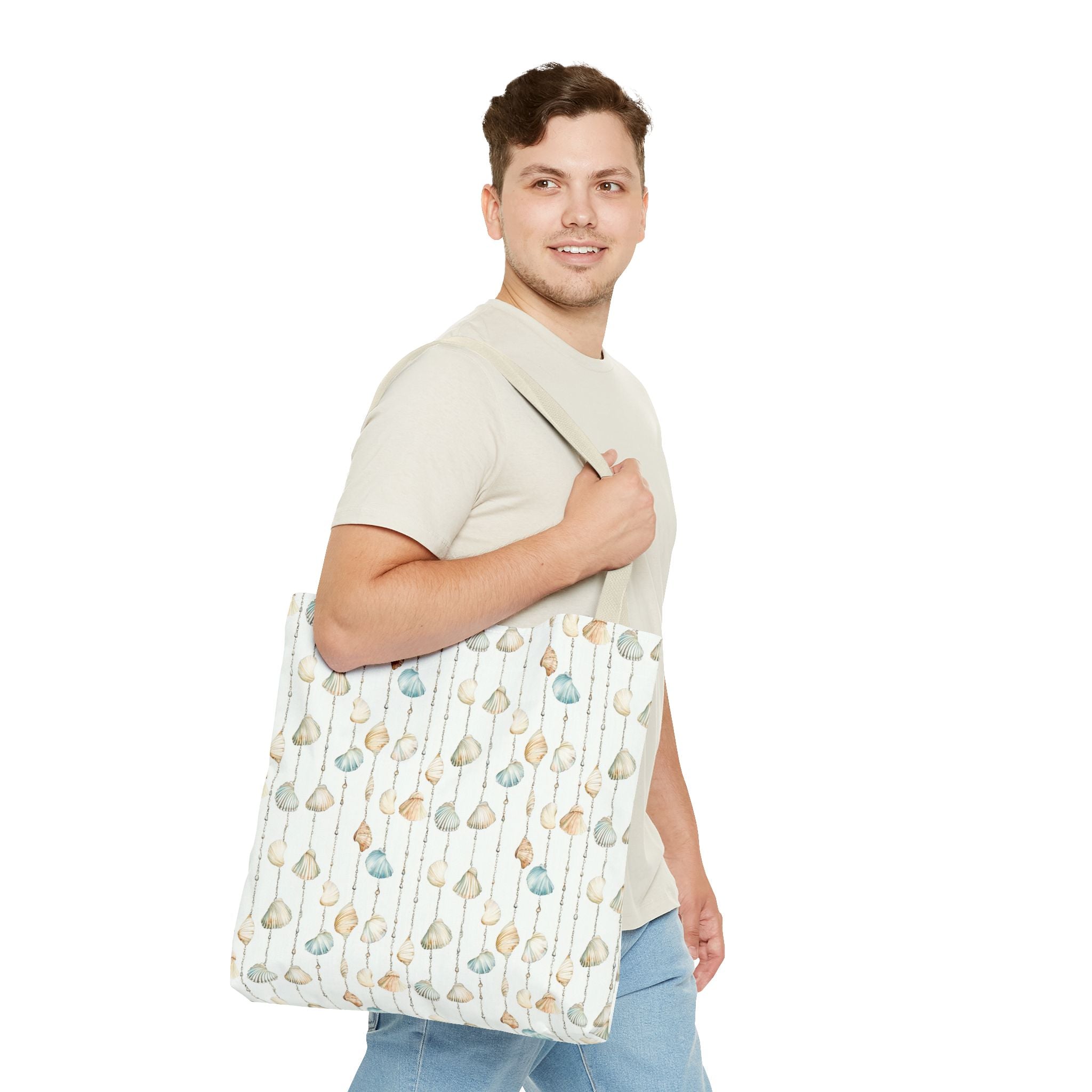 Seashell Lovers- Chic Patterns Tote Bag, Stylish Handbag, Reusable Shopping Tote, Beach Bag, Gift for Her, Eco-Friendly Bag, Casual Purse