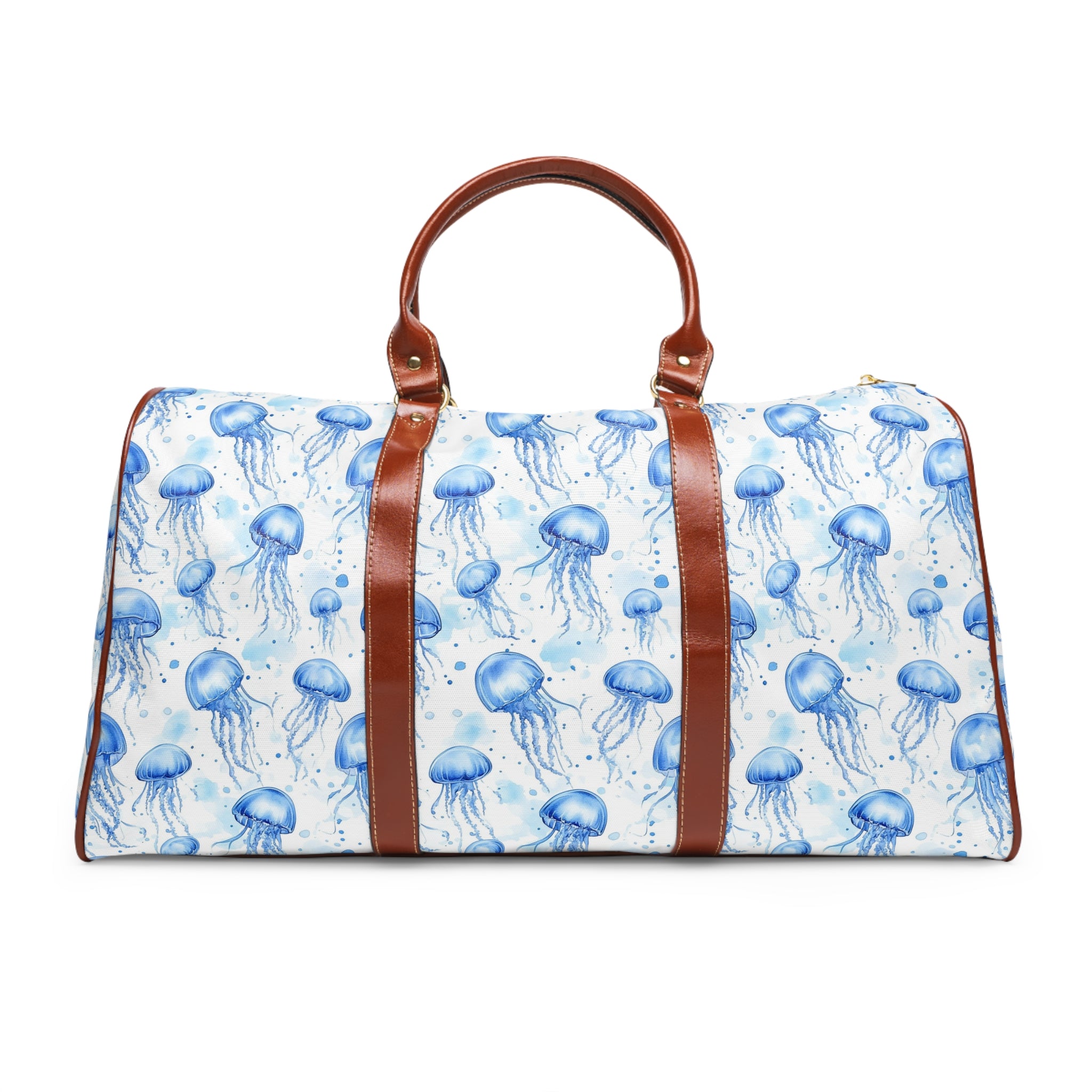 Blue Jellyfish - Waterproof Jellyfish Travel Bag | Beach Tote, Gym Holdall, Vacation Duffel, Ocean-themed Luggage, Perfect Gift