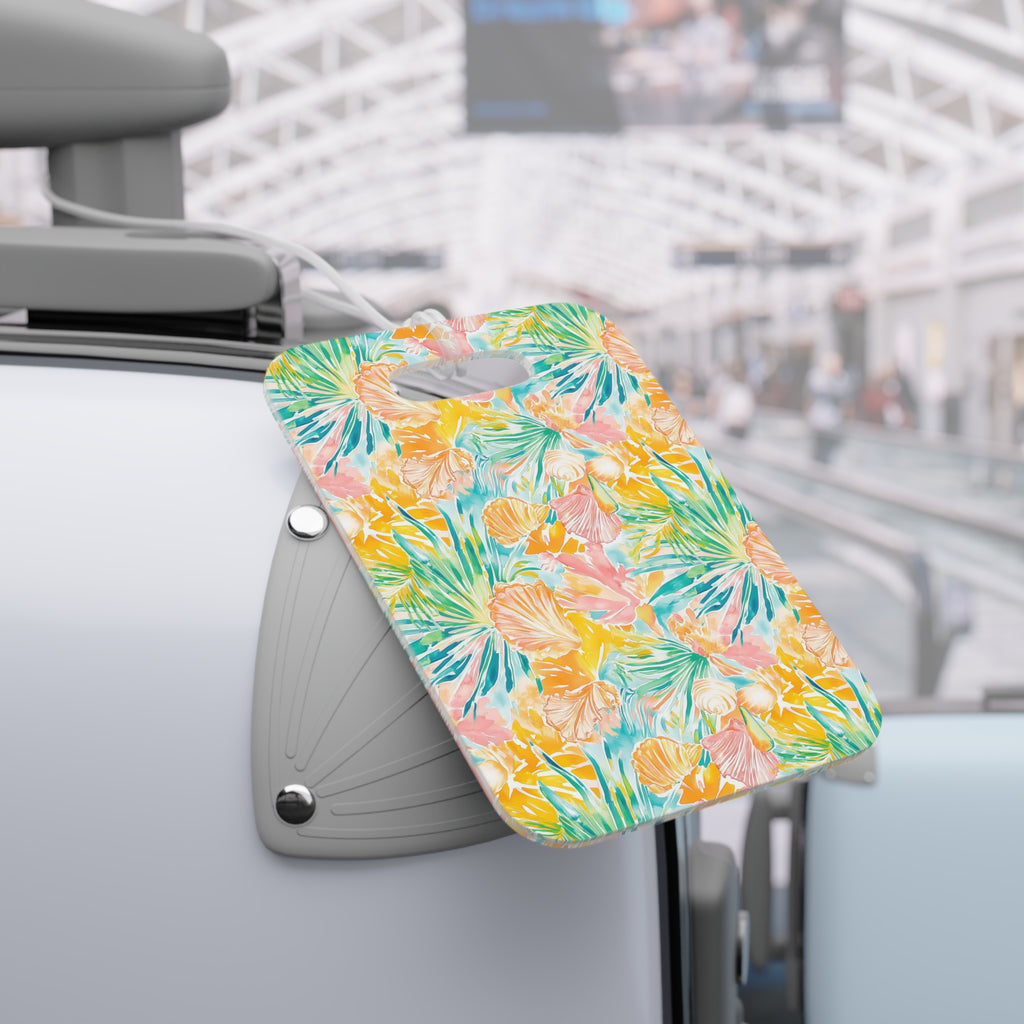 Neon Tropics Luggage Tag, Travel Accessories, Luggage, Vacation must have, Beach Vacation Supplies
