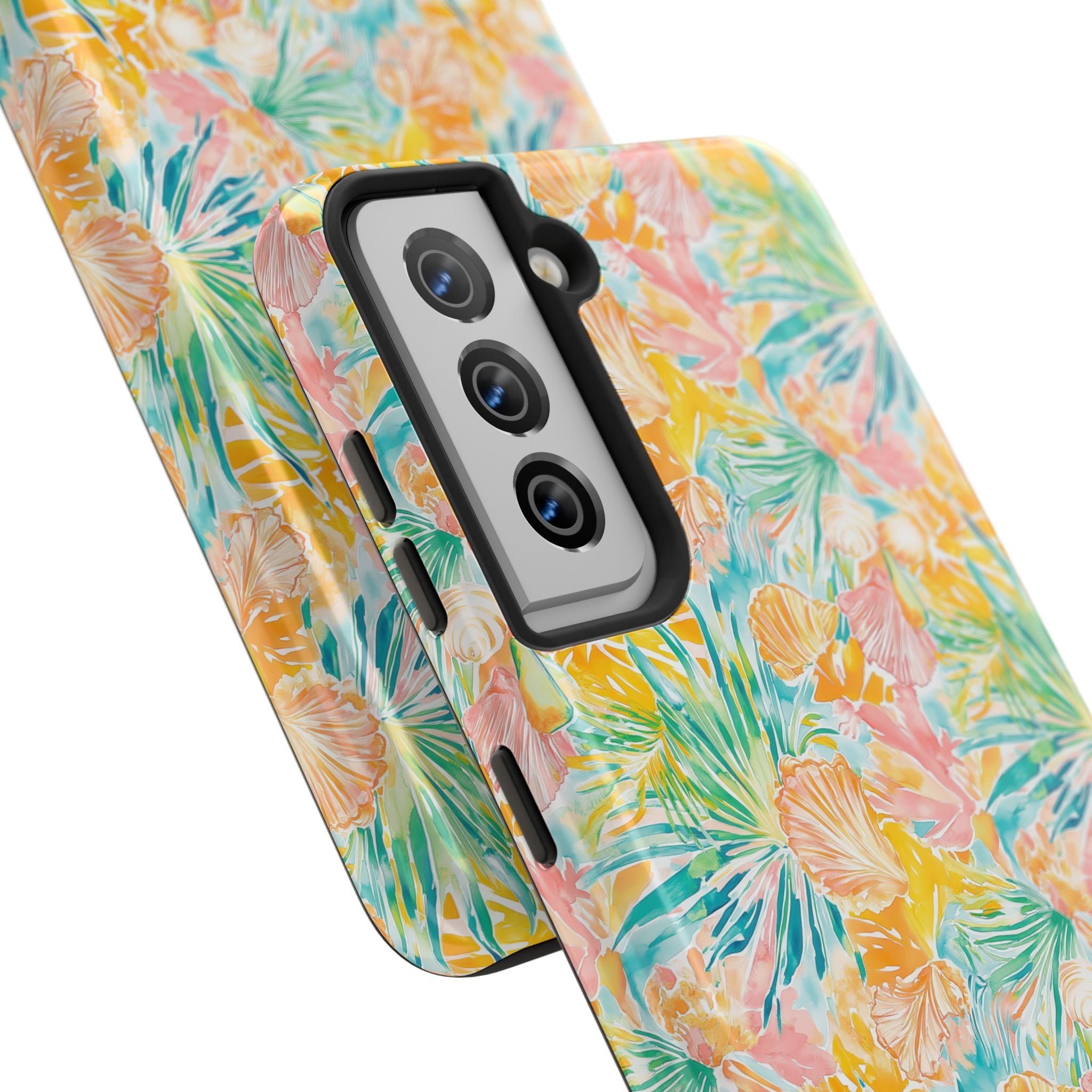 Neon Tropics- Tough Phone Cases, Floral Phone Covers, Summer Accessories, Stylish Phone Protection, Gifts for Her