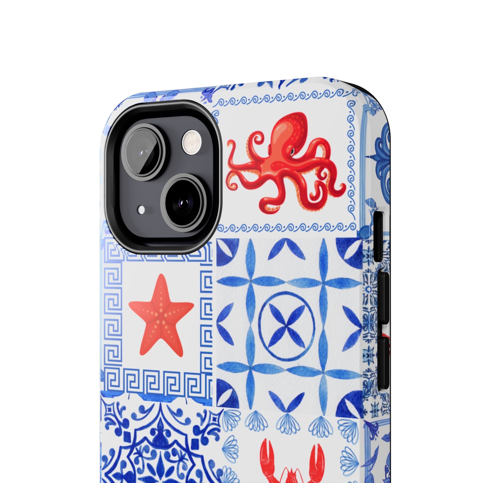 Greek Sea- Coastal Chic Phone Case - Nautical Sea Life Design, Marine Themed Tough Case, Ocean Lover Gift, Beach Decor, Summer Vibes