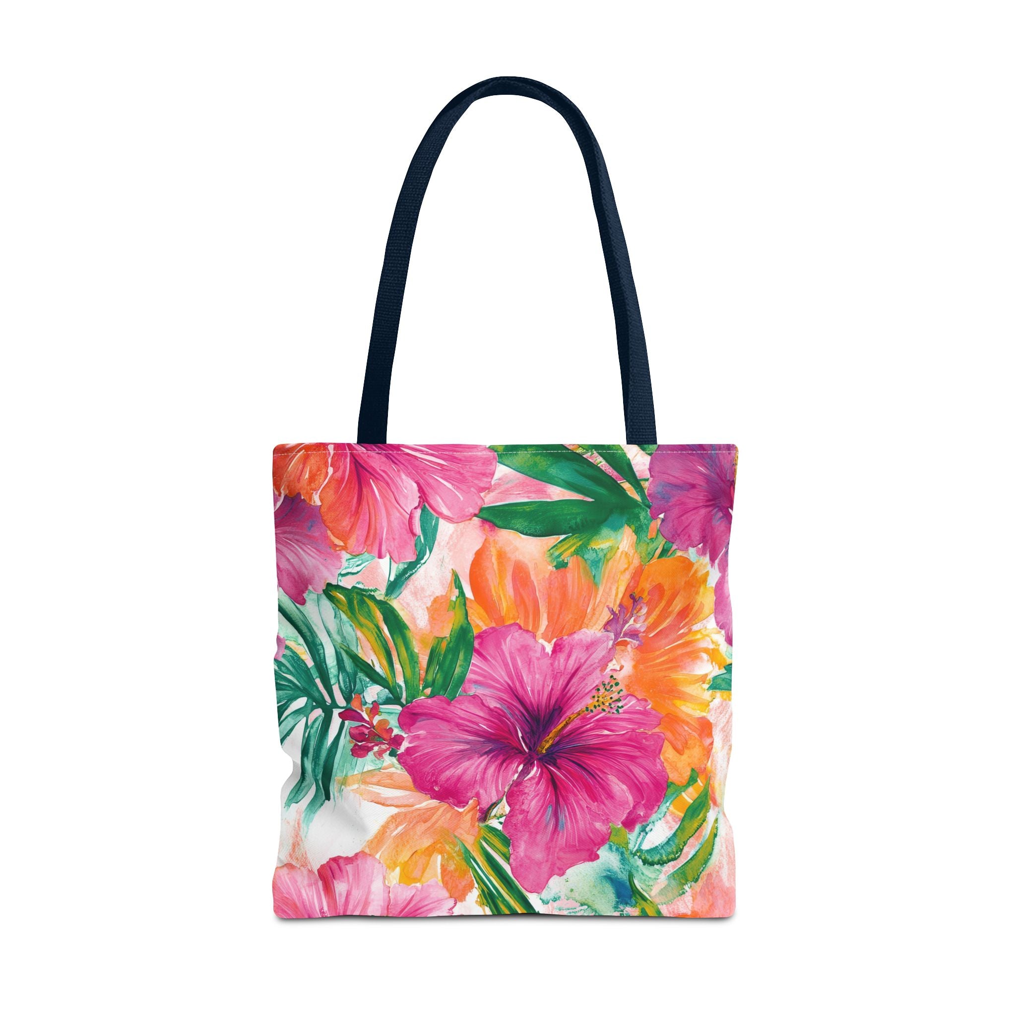 Pink Torpical Floral Tote Bag | Perfect for Beach Days, Shopping, or Gifts | Eco-Friendly, Lightweight, Summer Vibes, Travel Essential