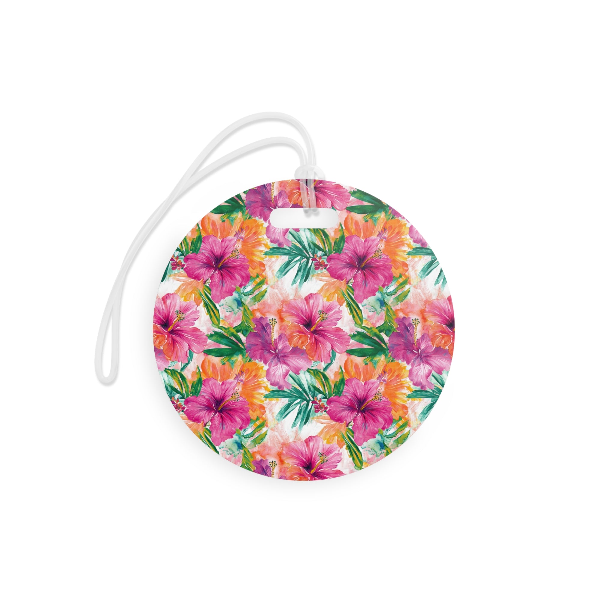 Pink Tropical Floral Luggage Tag, Travel Accessories, Luggage, Vacation must have, Beach Vacation Supplies