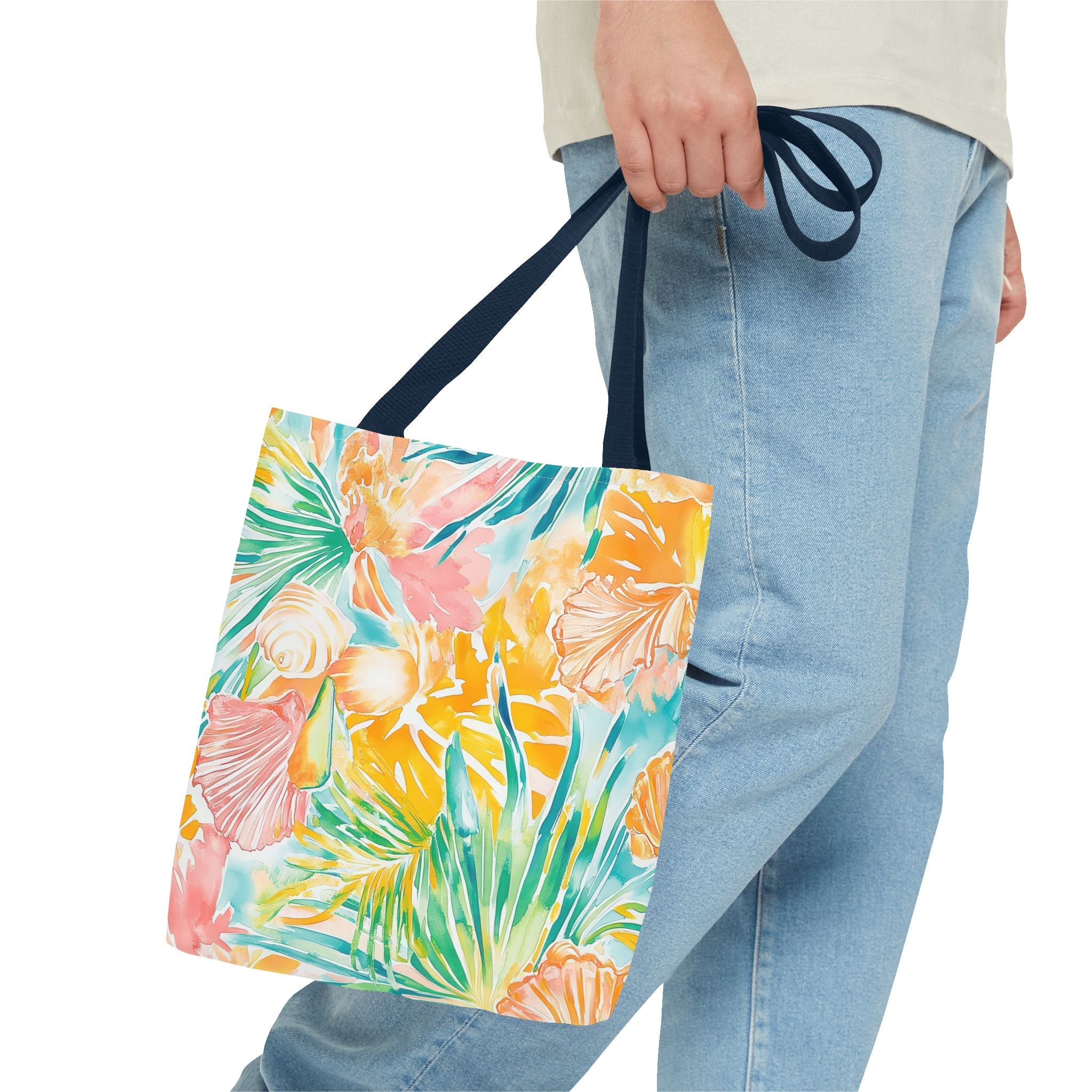 Neon Tropics Floral Tote Bag - Beach Bag, Shopping Tote, Eco-Friendly Gift, Summer Accessories, Unique Handbag
