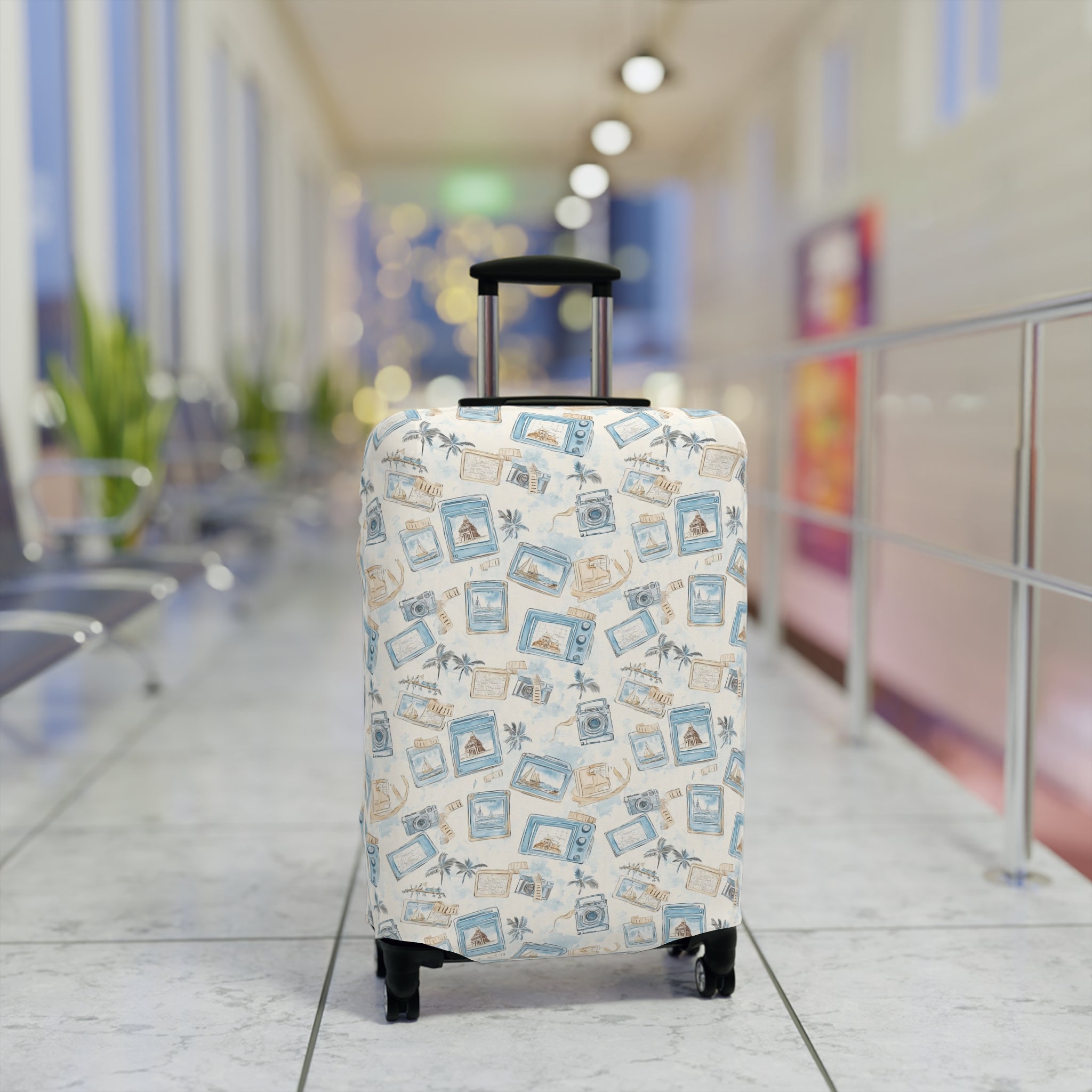 Vintage Vacay - Travel-Inspired Luggage Cover, Vintage Travel Luggage Protector, Airport Accessories, Unique Luggage Wrap, Gift for Travelers, [...]