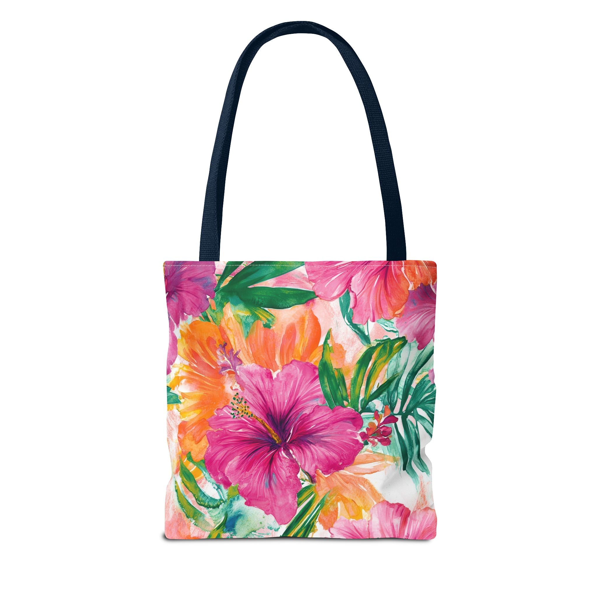 Pink Torpical Floral Tote Bag | Perfect for Beach Days, Shopping, or Gifts | Eco-Friendly, Lightweight, Summer Vibes, Travel Essential