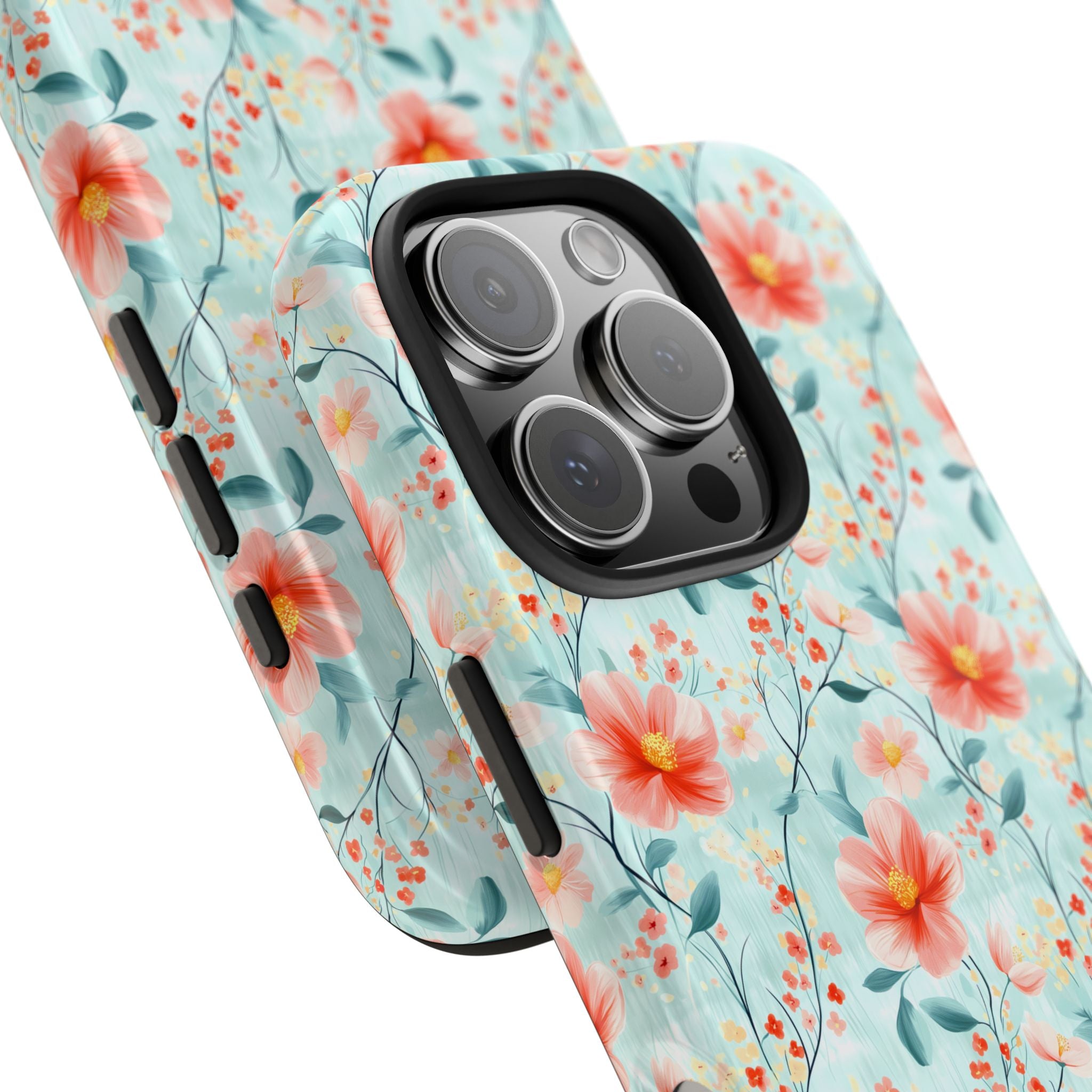 Teal Daisy- Floral Tough Phone Cases, Durable Phone Cover, Stylish Cell Phone Case, Protective Case for Women, Gift for Flower Lovers