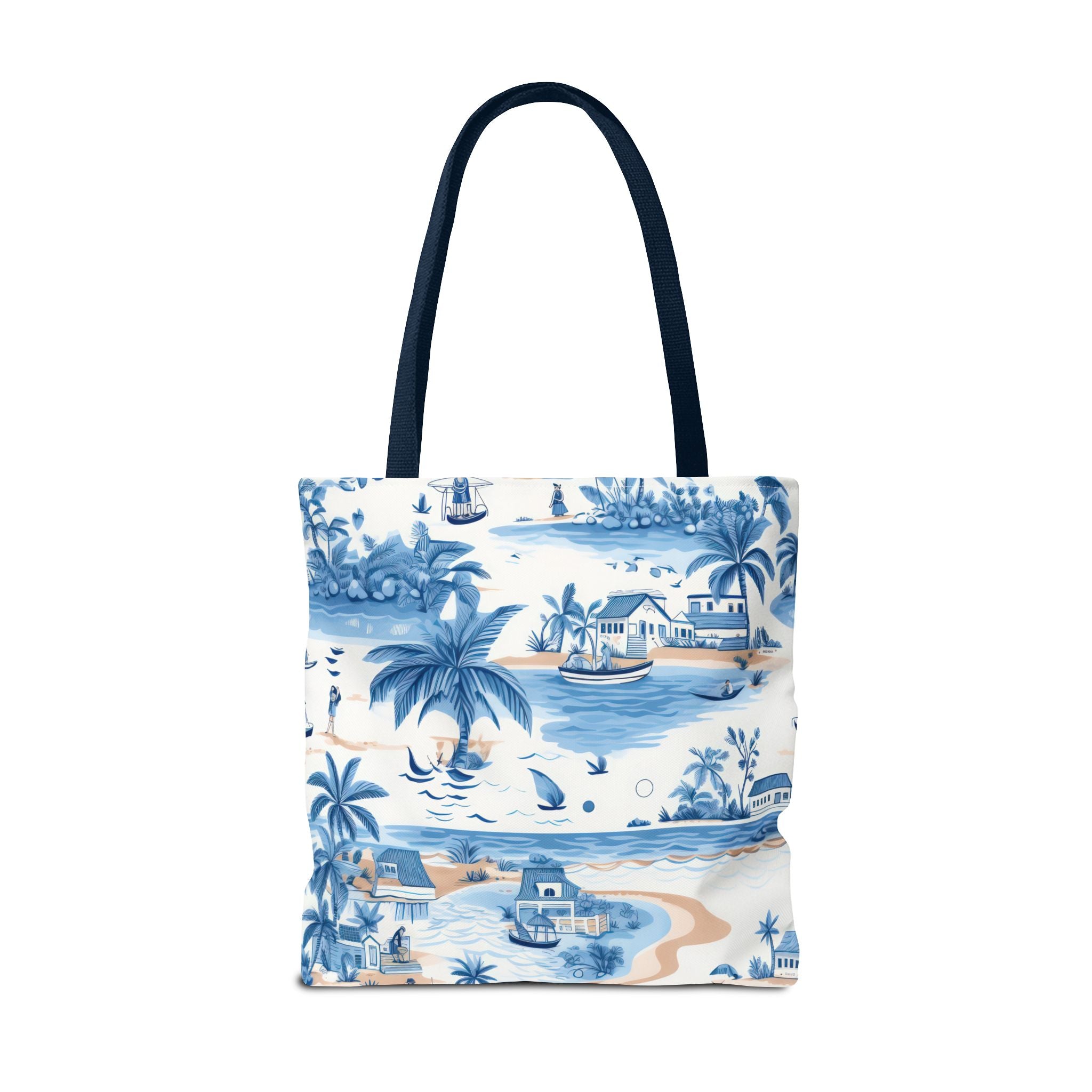tropical Blue- Coastal Blue Tote Bag - Beach Vibes, Summer Travel, Eco-Friendly Shopping, Vacation Essentials, Gift for Ocean Lovers