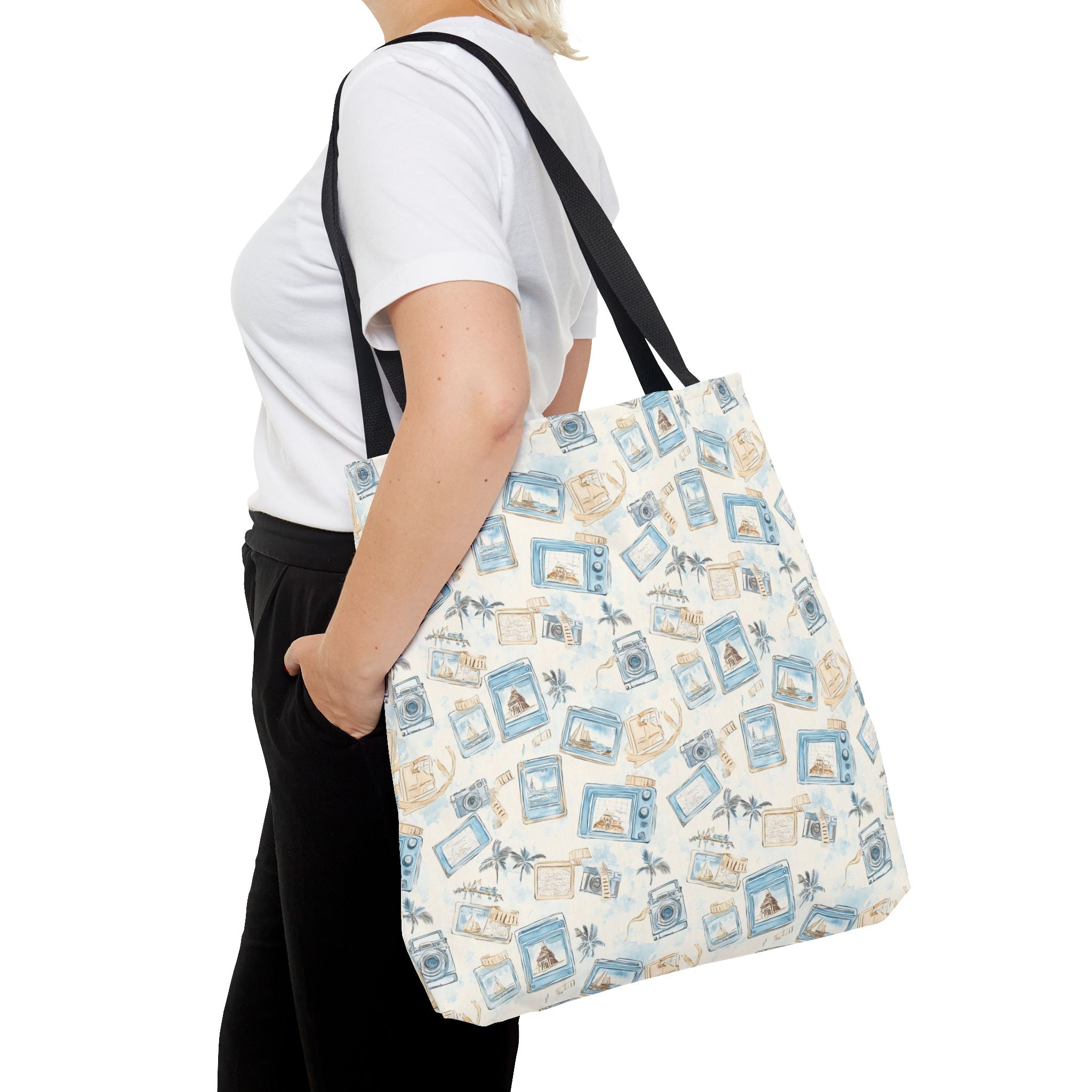 Vintage Vacay- Beach Vibes Tote Bag, Ocean Tote, Summer Accessories, Vacation Ready Bag, Coastal Shopping Bag, Gift for Travelers