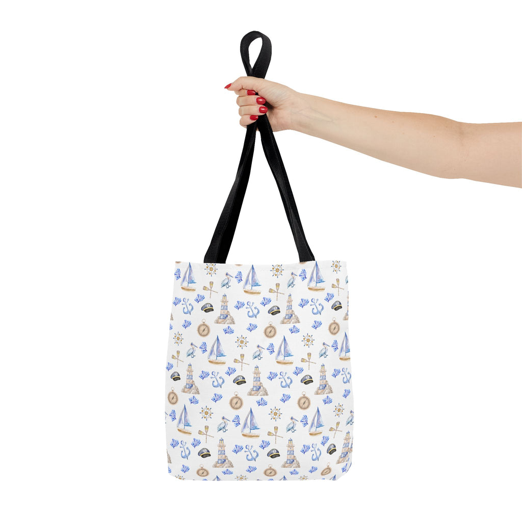 Sail Away - Nautical Themed Tote Bag, Beach Bag, Sailor Tote, Summer Essentials, Gift for Sea Lovers, Travel Bag