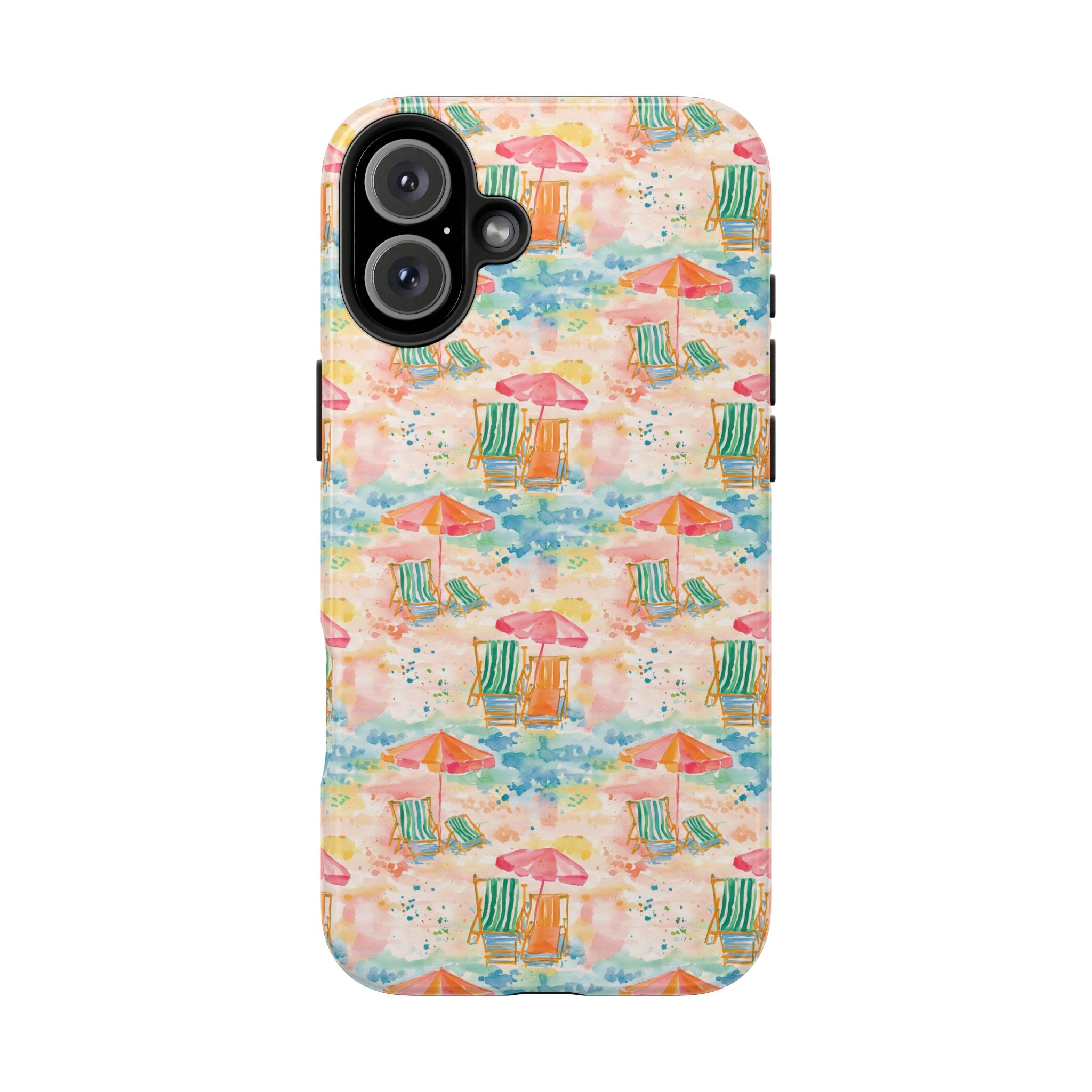 Beach Vibes - Colorful Beach Scene Tough Phone Cases | Summer Vibes, Beach Lover Gift, Durable Case, Phone Accessories, Fun Design