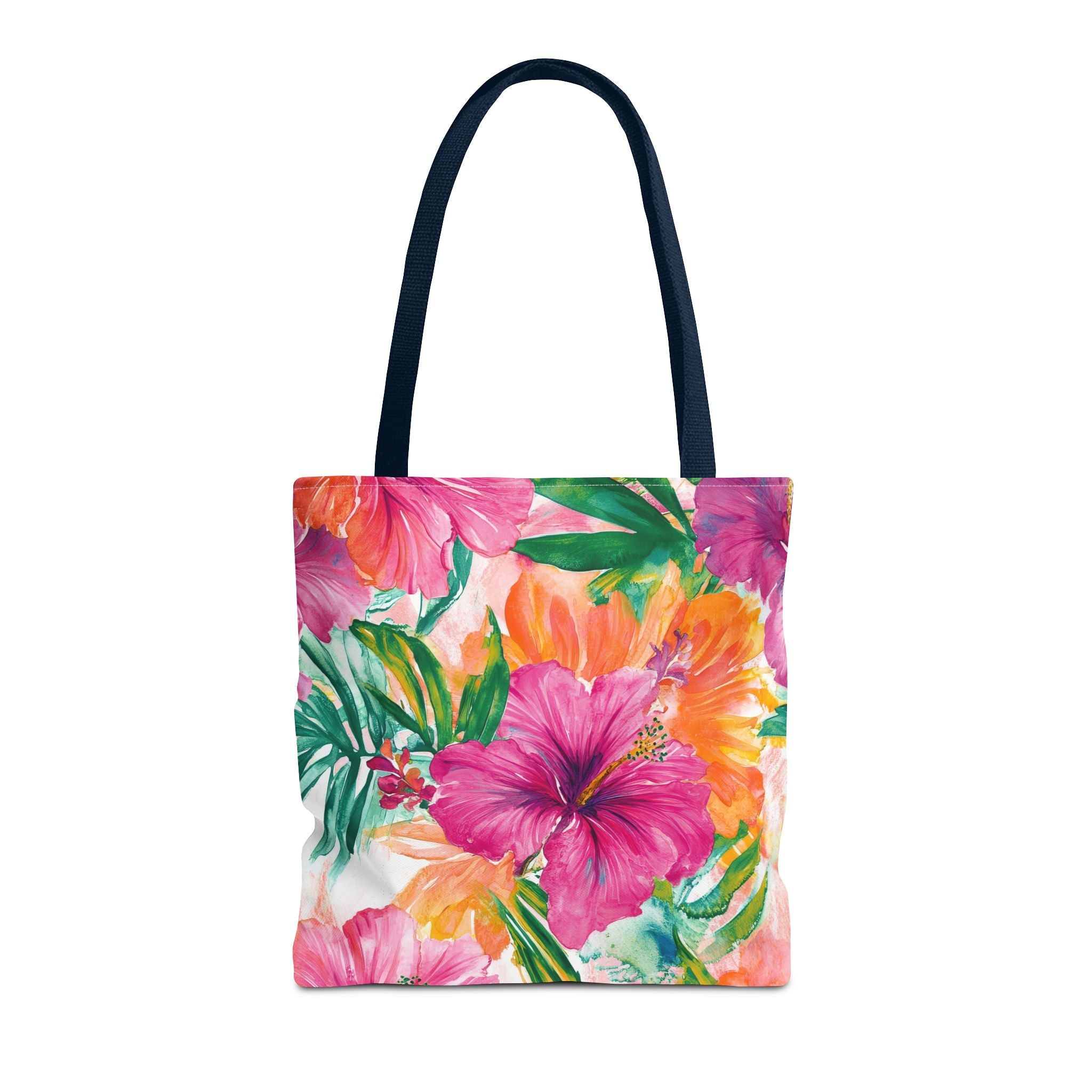 Pink Torpical Floral Tote Bag | Perfect for Beach Days, Shopping, or Gifts | Eco-Friendly, Lightweight, Summer Vibes, Travel Essential