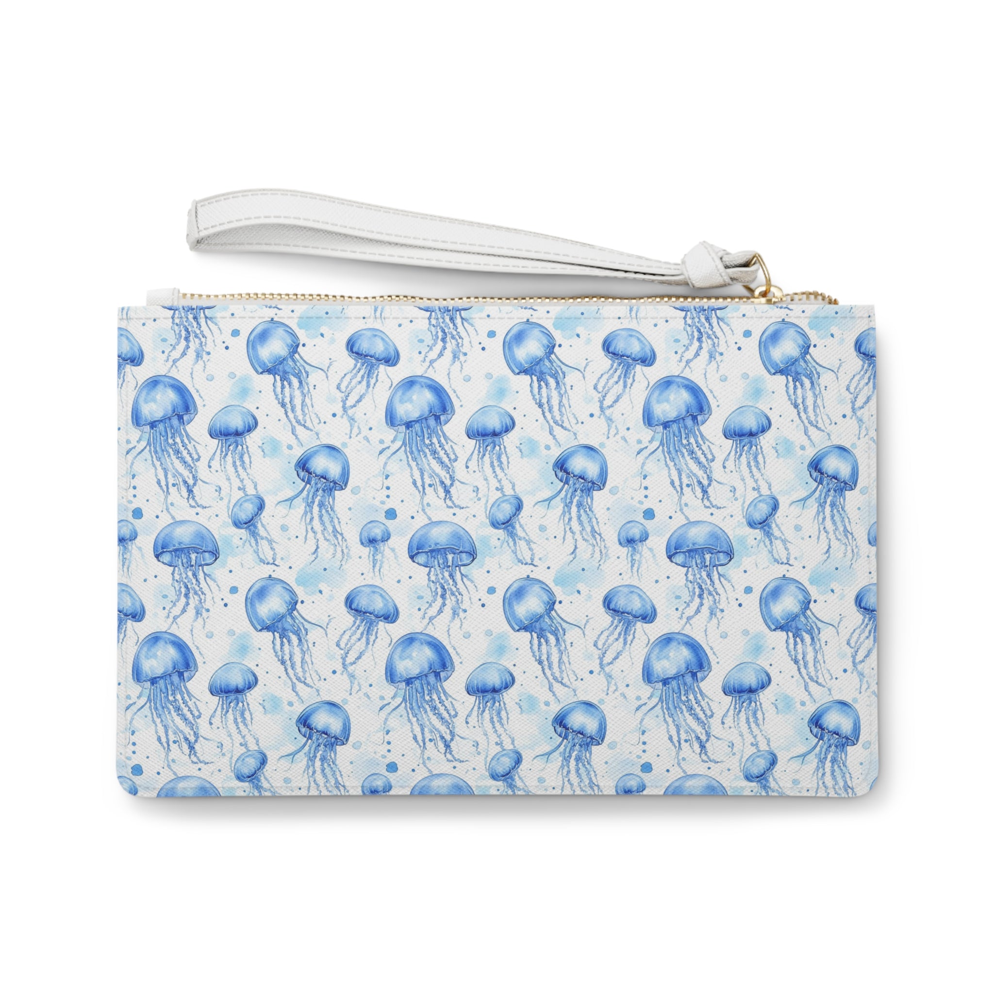 Blue Jellyfish Clutch Bag - Ocean-Themed Accessory for Beach Lovers, Great for Vacations, Parties, and Everyday Use, Perfect Gift