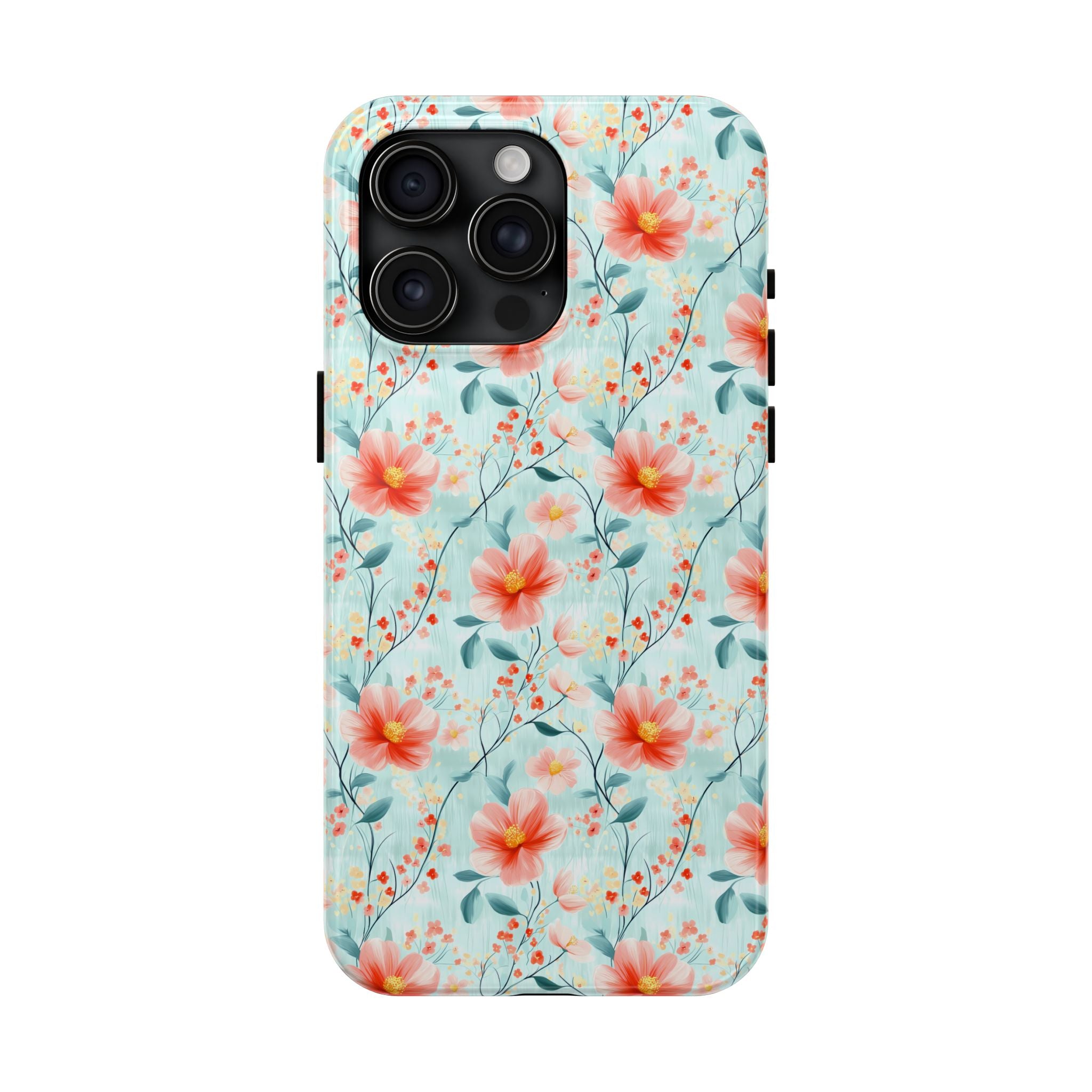 Teal Daisy- Floral Tough Phone Cases, Durable Phone Cover, Stylish Cell Phone Case, Protective Case for Women, Gift for Flower Lovers
