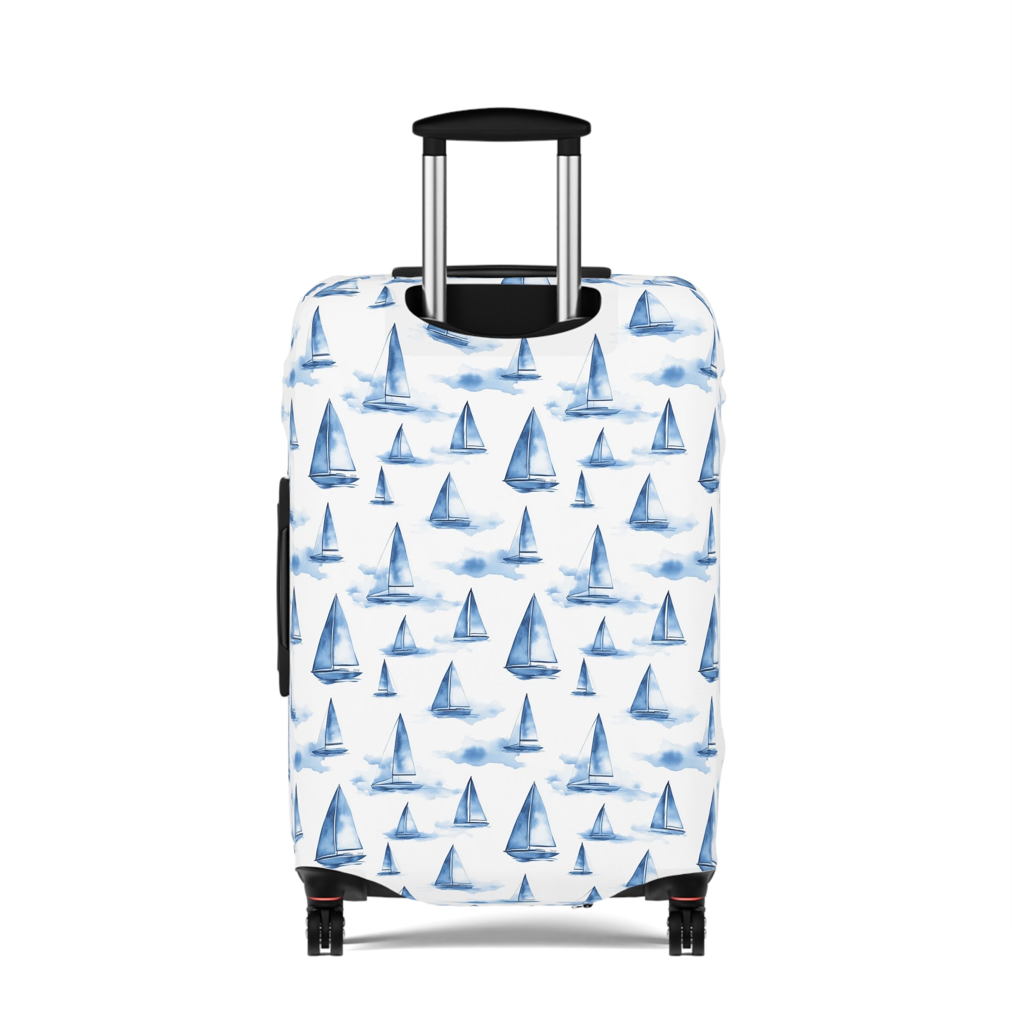 Blue Sailboat - Watercolor Sailboat Luggage Cover - Travel Accessory, Nautical Theme, Vacation Essentials, Personalized Luggage Sleeve, Gift Idea