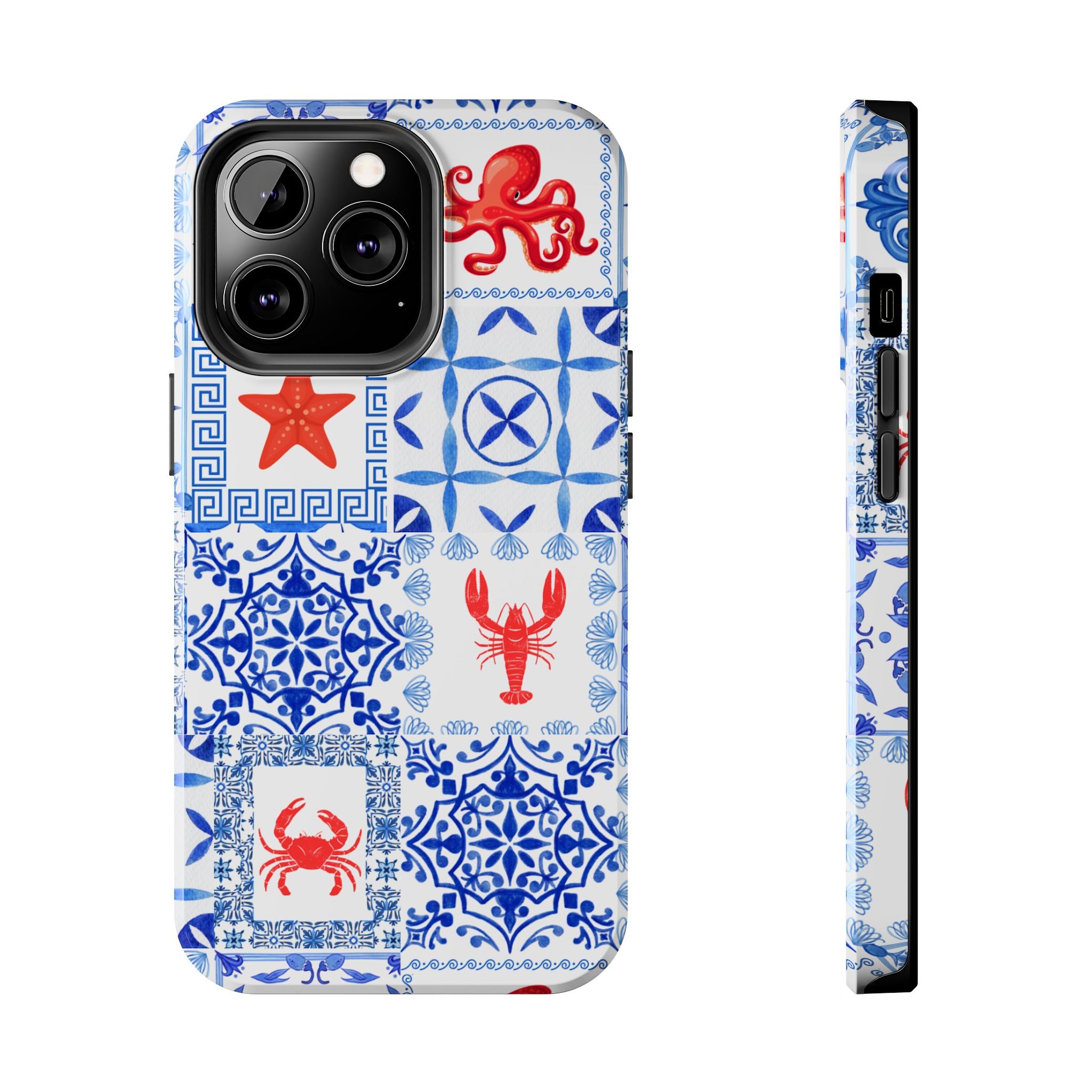 Greek Sea- Coastal Chic Phone Case - Nautical Sea Life Design, Marine Themed Tough Case, Ocean Lover Gift, Beach Decor, Summer Vibes