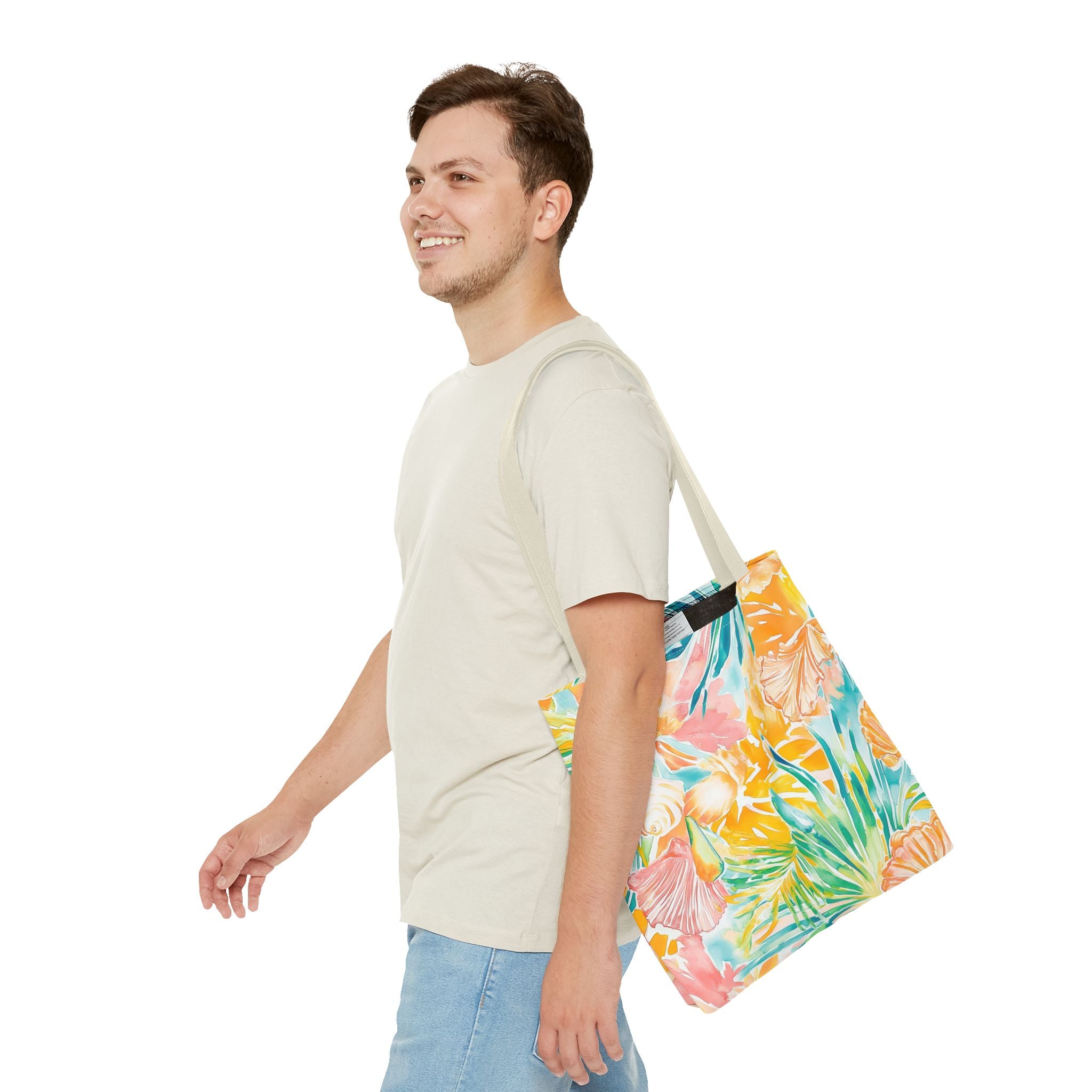 Neon Tropics Floral Tote Bag - Beach Bag, Shopping Tote, Eco-Friendly Gift, Summer Accessories, Unique Handbag