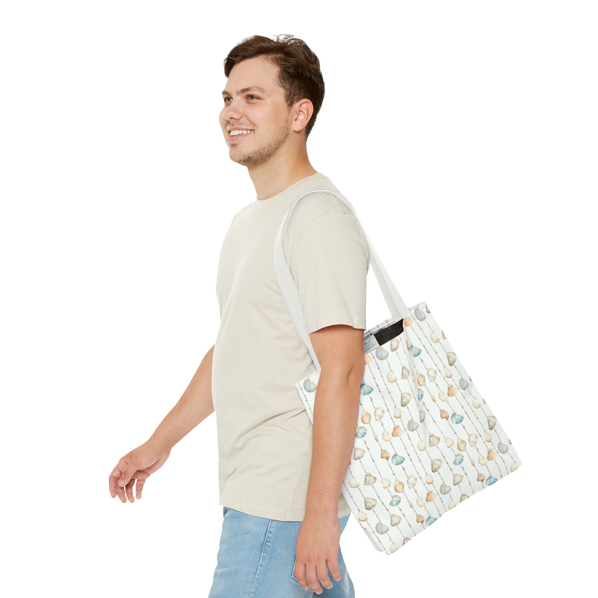 Seashell Lovers- Chic Patterns Tote Bag, Stylish Handbag, Reusable Shopping Tote, Beach Bag, Gift for Her, Eco-Friendly Bag, Casual Purse