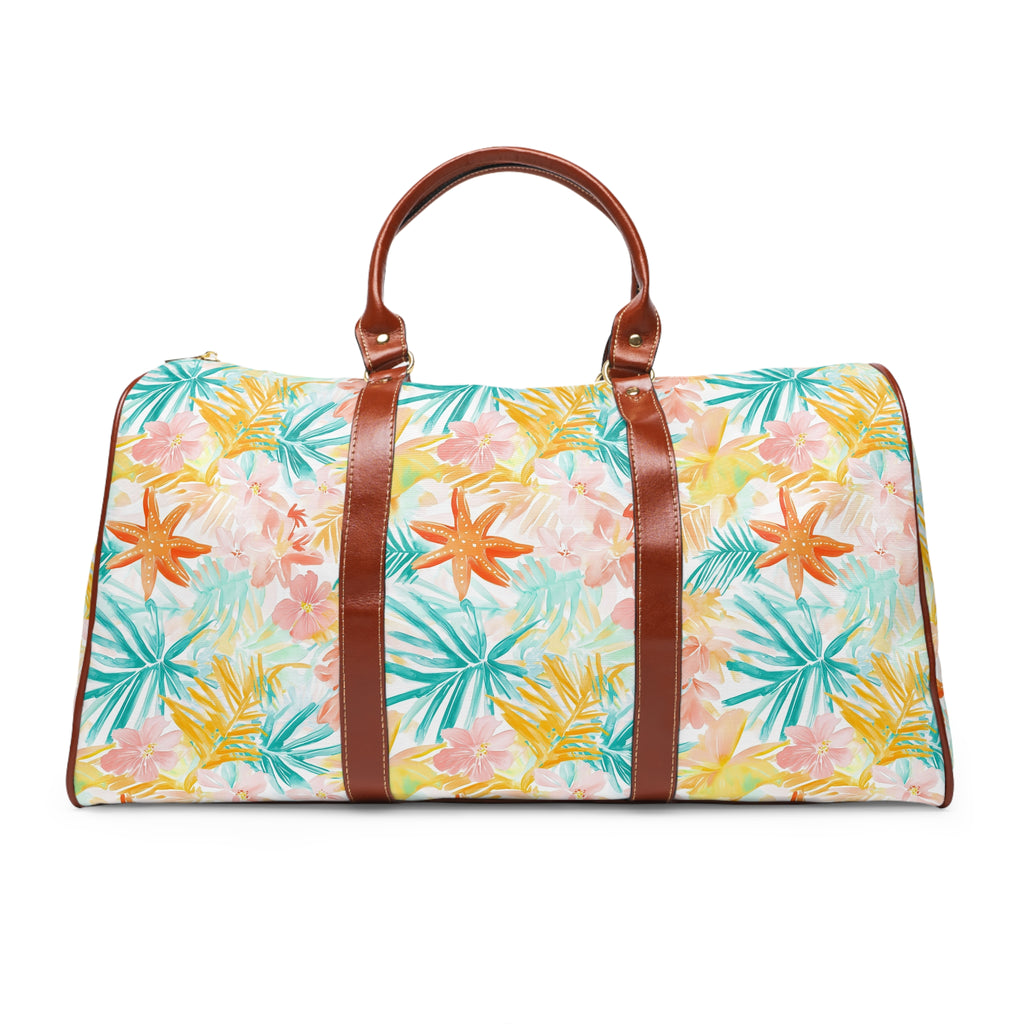 Tropical Starfish - Tropical Waterproof Travel Bag | Perfect for Beach Trips, Weekend Getaways, Vacation, Gym, Fitness, Outdoor Adventures