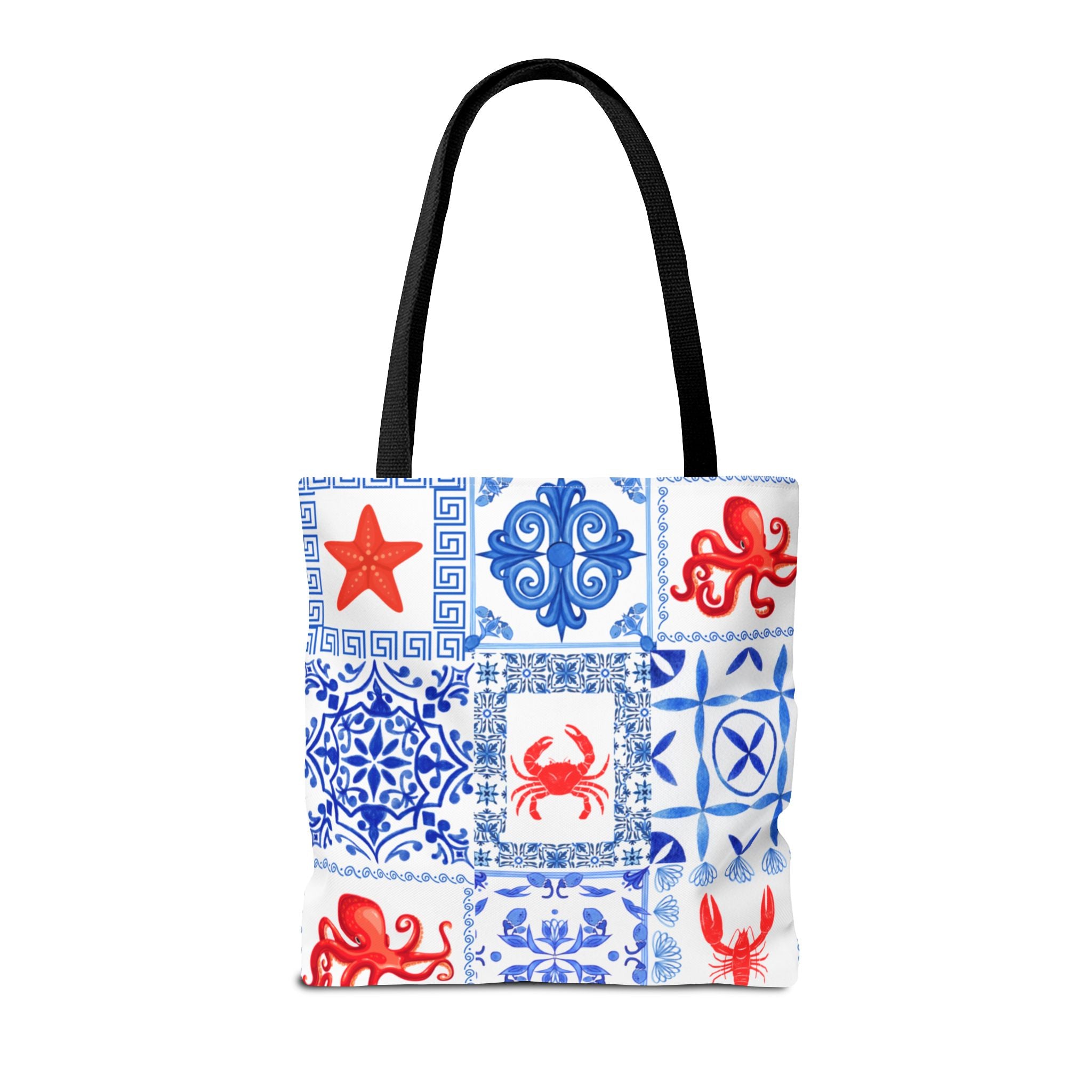 Greek Sea - Ocean-Inspired Tote Bag, Nautical Style, Beach Bags, Gift for Her, Summer Accessory, Trendy Shopping Tote, AOP Design