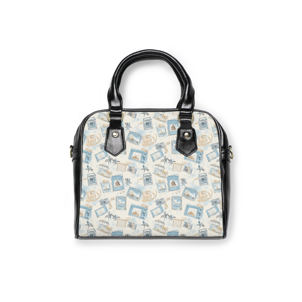 Vintage Vacay- Chic Shoulder Handbag with Vintage Print, Stylish Tote, Everyday Carry, Fashion Statement Bag, Gift for Her, Summer Accessory