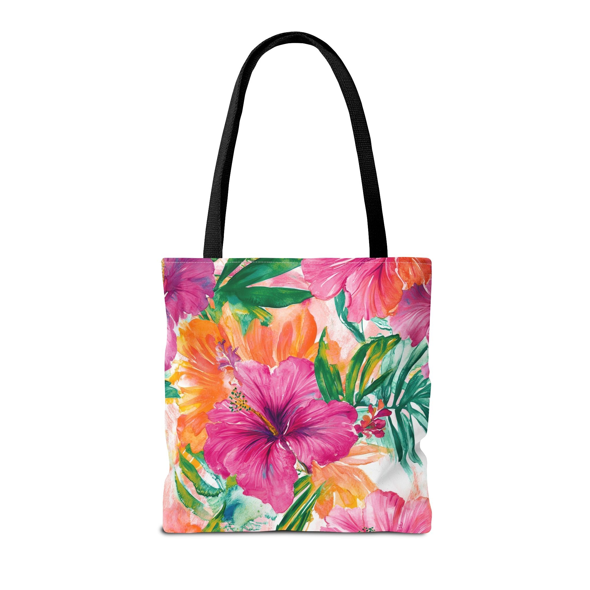 Pink Torpical Floral Tote Bag | Perfect for Beach Days, Shopping, or Gifts | Eco-Friendly, Lightweight, Summer Vibes, Travel Essential
