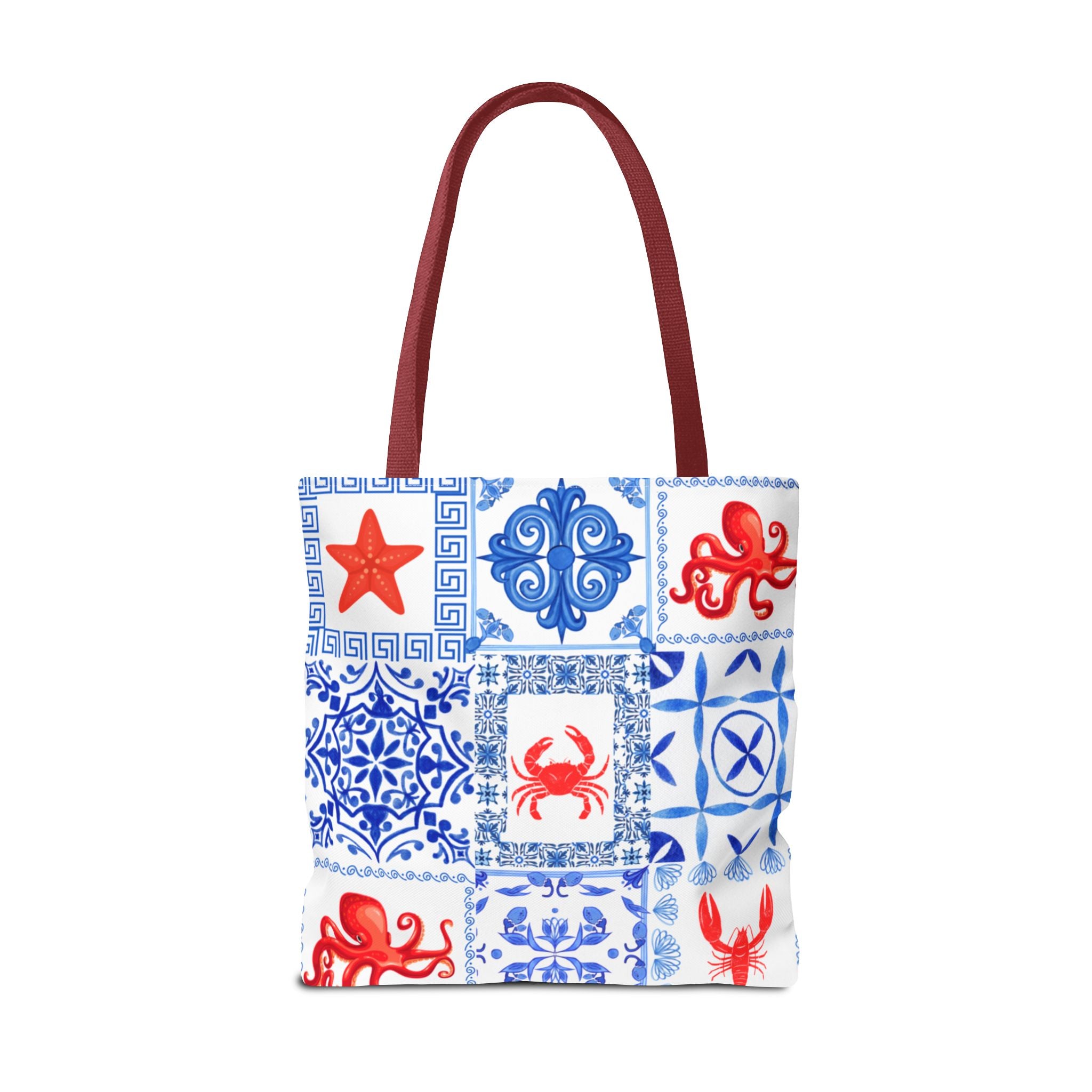Greek Sea - Ocean-Inspired Tote Bag, Nautical Style, Beach Bags, Gift for Her, Summer Accessory, Trendy Shopping Tote, AOP Design