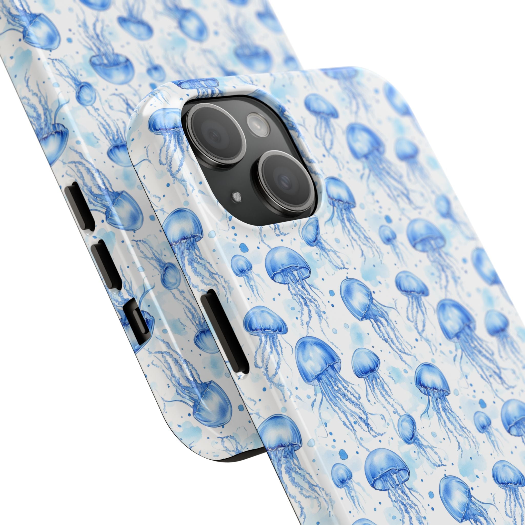 Blue Jellyfish Tough Phone Case | Unique Ocean Vibe | Gift for Marine Lovers, Durable Protection, Trendy Accessories, Beach Theme