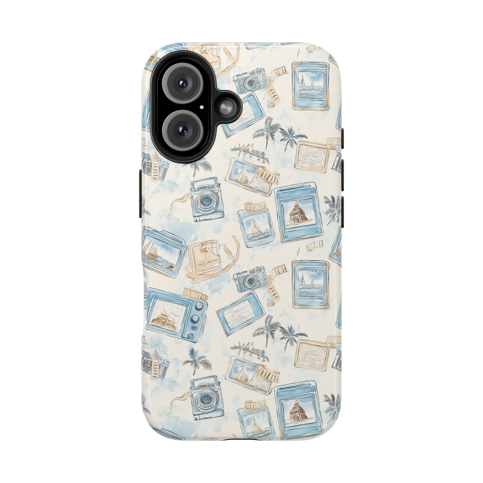 Vintage Vacay- Tough Phone Case - Tropical Vintage Camera Design