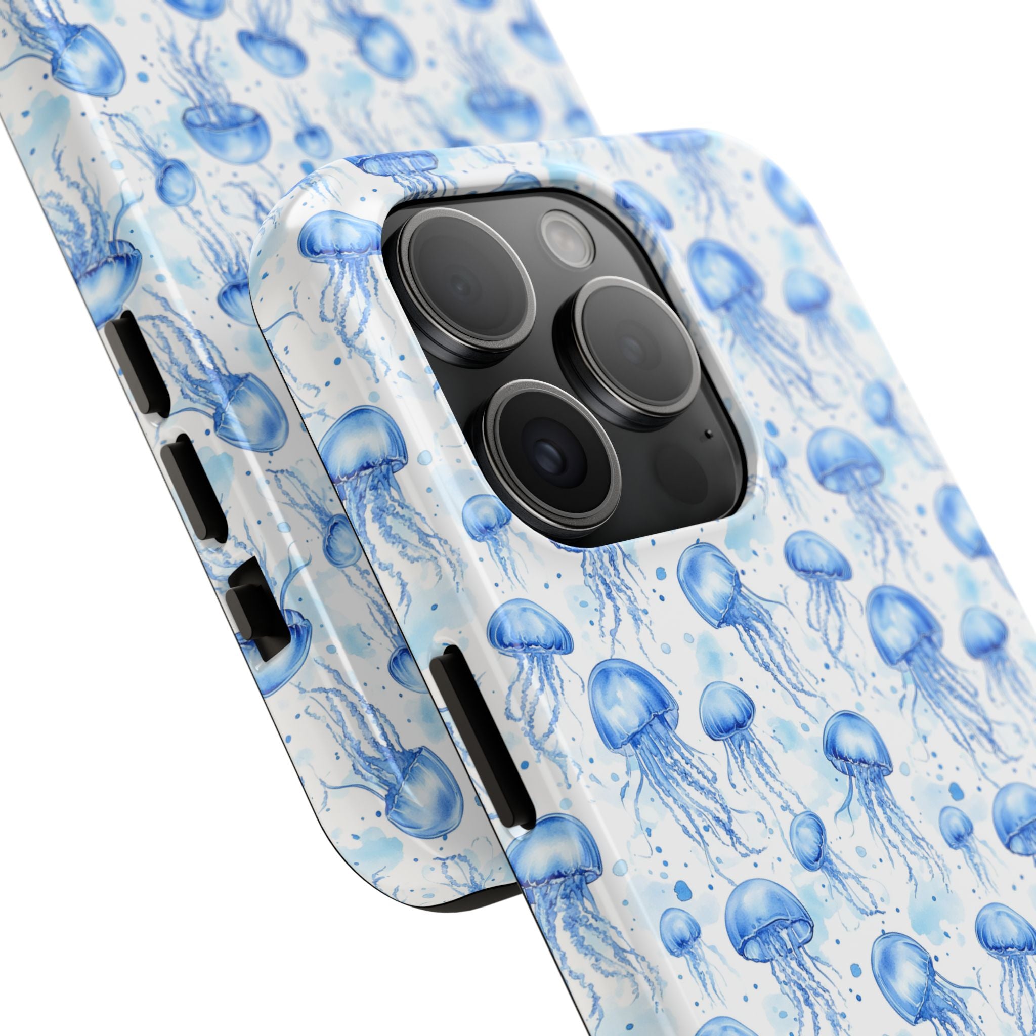Blue Jellyfish Tough Phone Case | Unique Ocean Vibe | Gift for Marine Lovers, Durable Protection, Trendy Accessories, Beach Theme