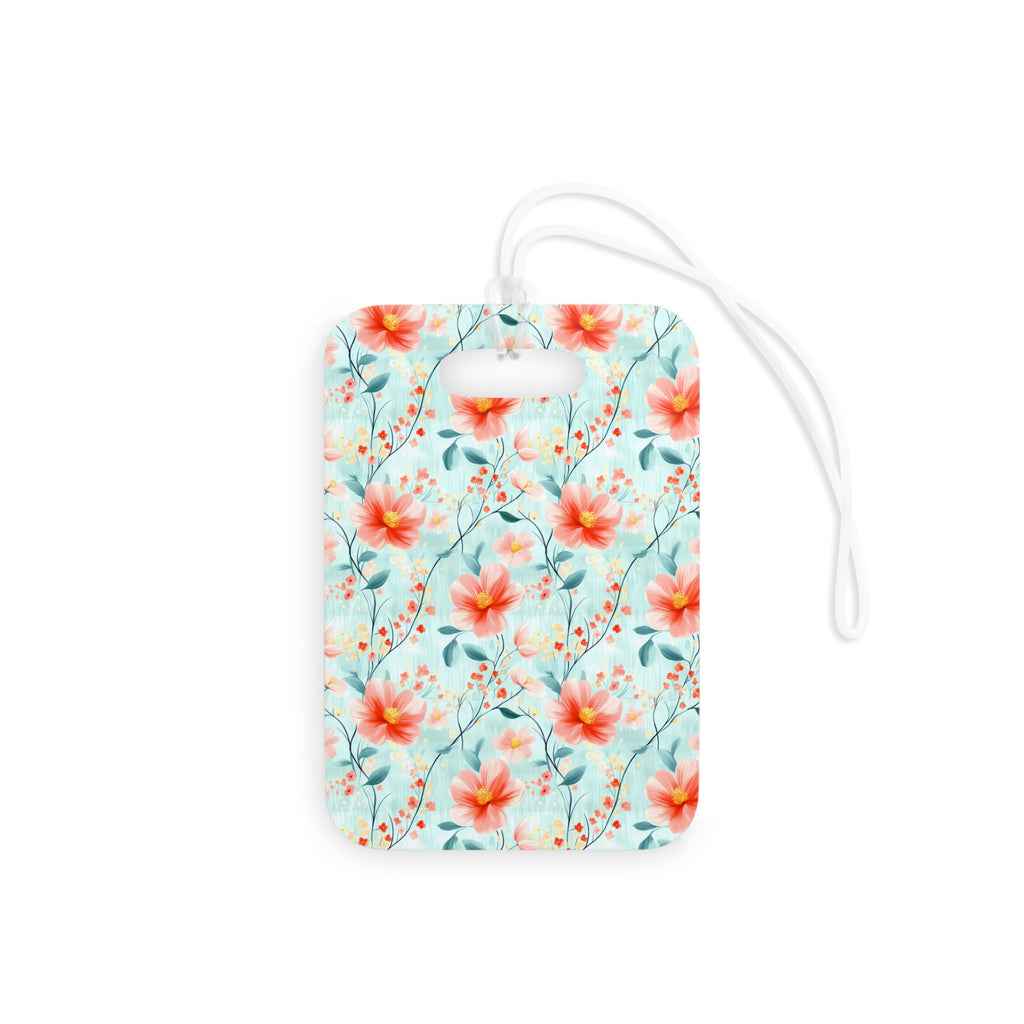 Teal Daisy Luggage Tag, Travel Accessories, Luggage, Vacation must have, Beach Vacation Supplies