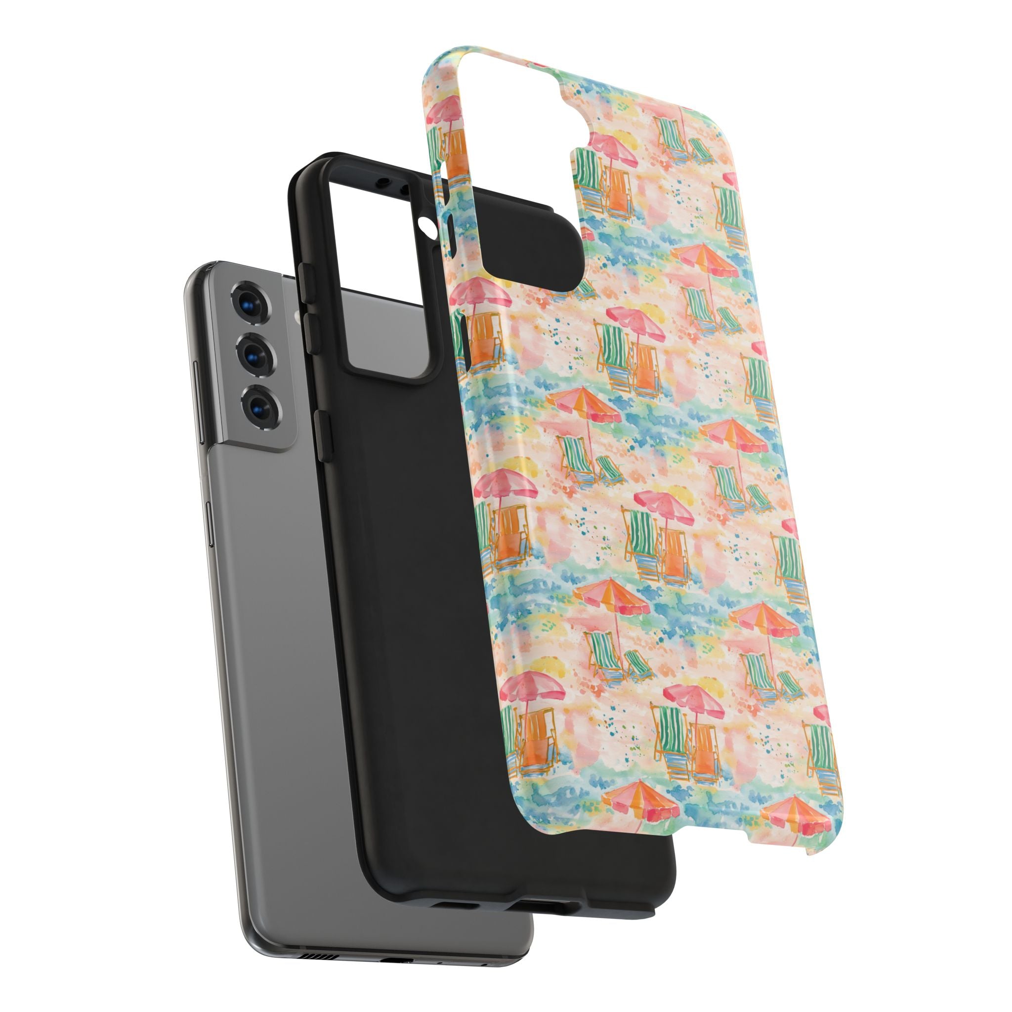 Beach Vibes - Colorful Beach Scene Tough Phone Cases | Summer Vibes, Beach Lover Gift, Durable Case, Phone Accessories, Fun Design