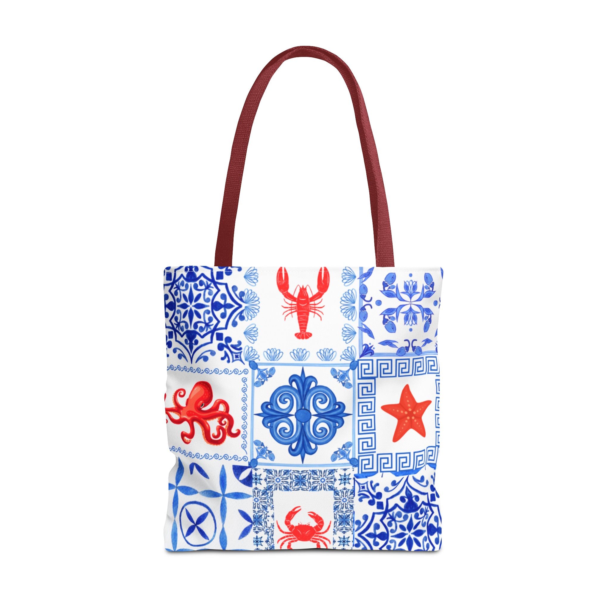 Greek Sea - Ocean-Inspired Tote Bag, Nautical Style, Beach Bags, Gift for Her, Summer Accessory, Trendy Shopping Tote, AOP Design