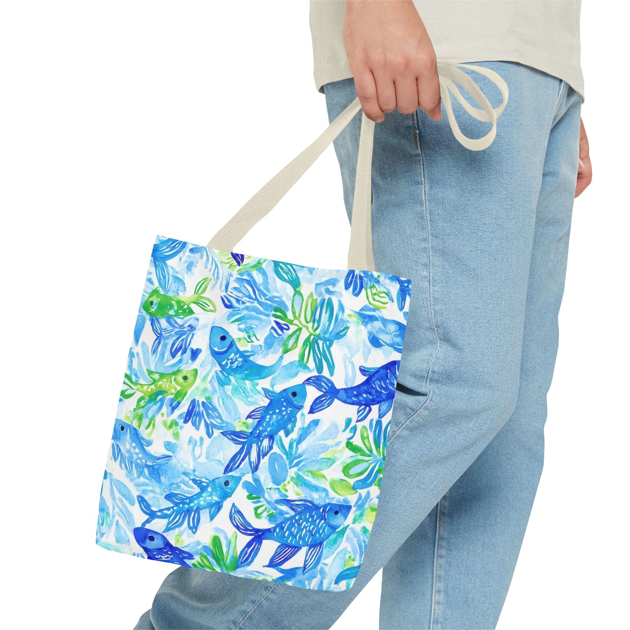 Vibrant Fish- Colorful Fish Tote Bag, Beach Bag, Shopping Tote, Eco-Friendly Reusable Bag, Gift for Ocean Lovers, Summer Accessory