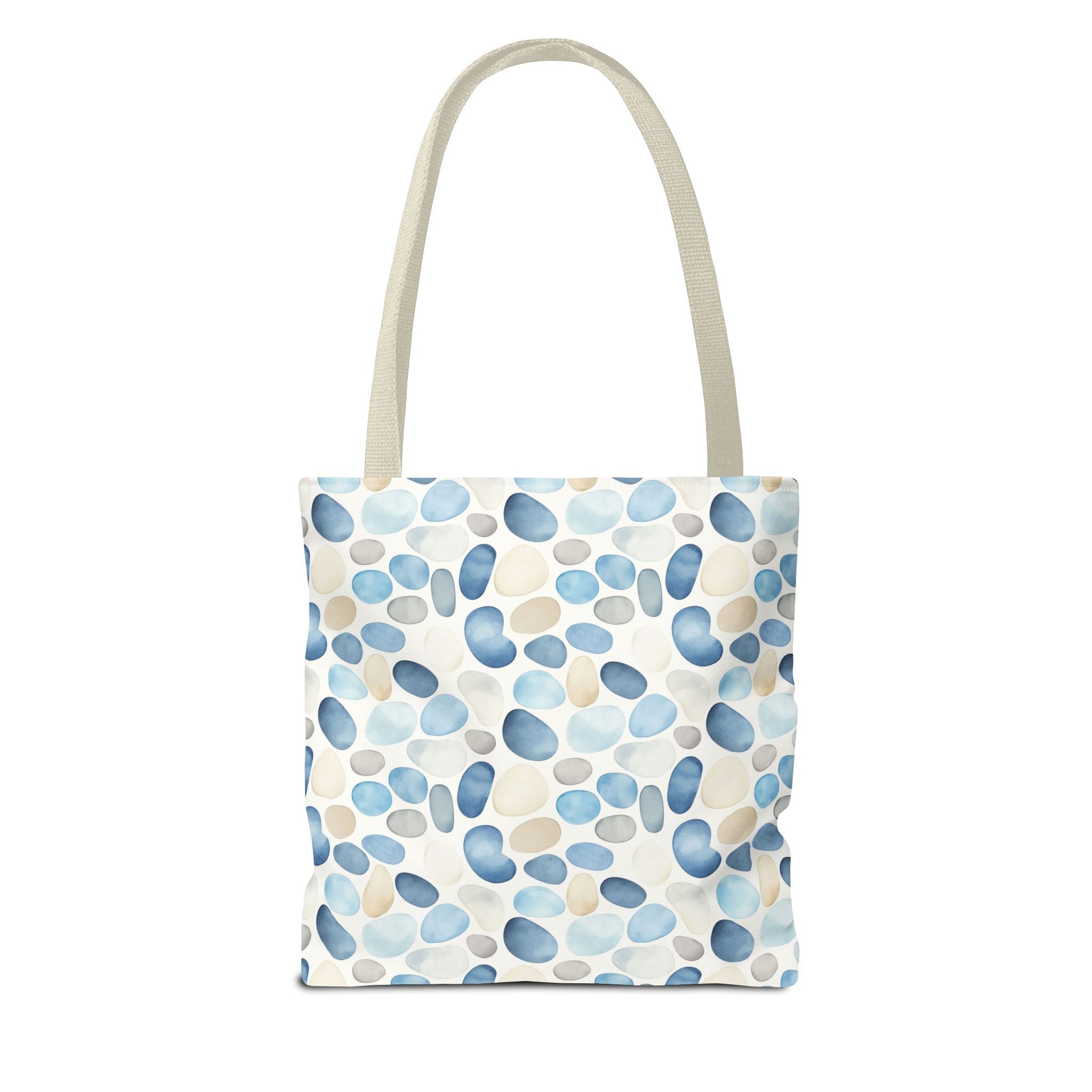 Cobble stone- Tote Bag with Blue Pebble Design | Beach Bag, Grocery Tote, Shopping Bag, Gift Bag, Eco-Friendly Tote