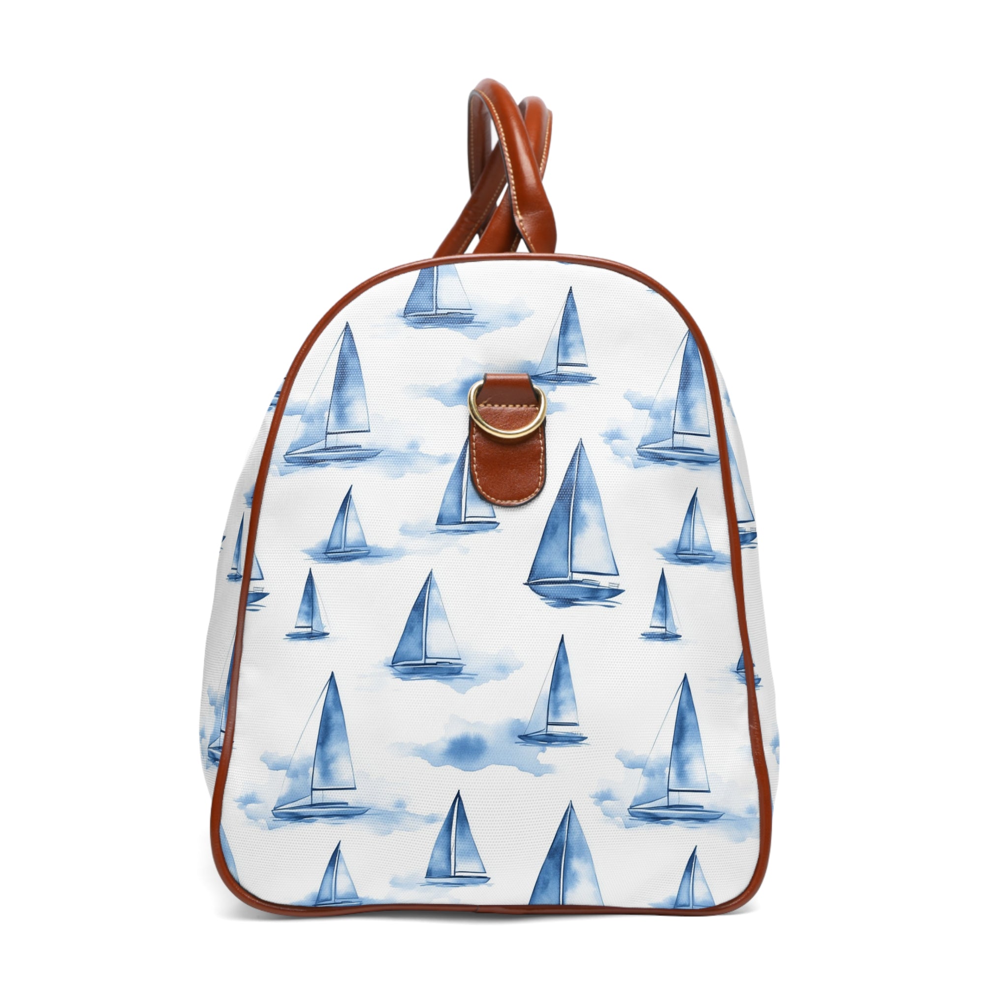Blue Sailboat - Waterproof Travel Bag: Stylish Beach Tote, Weekend Getaway Organizer, Boating Essential, Perfect Travel Companion, Holiday Gift Idea